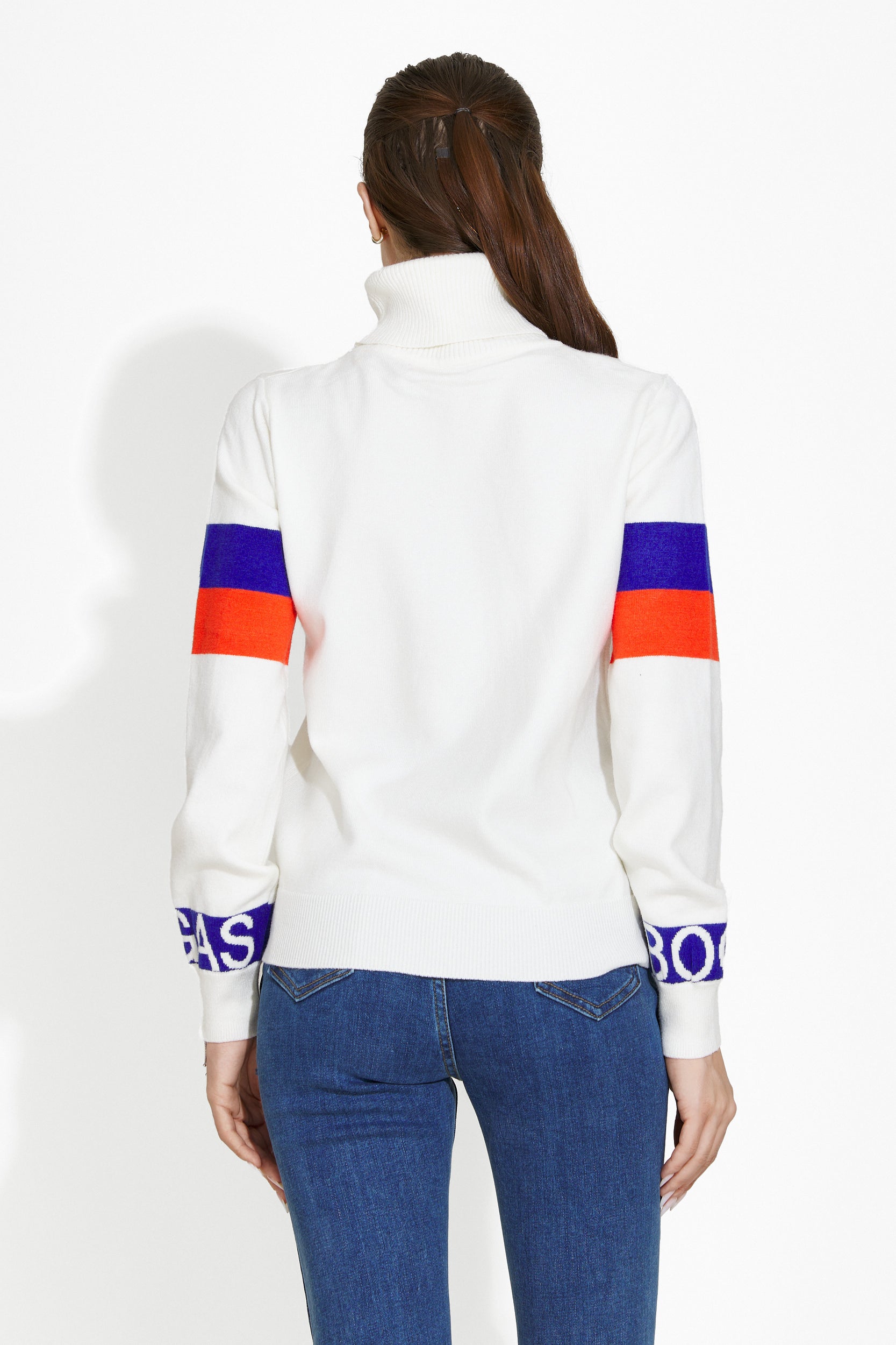 Geana Bogas Fehér Hétköznapi Női Pulóver