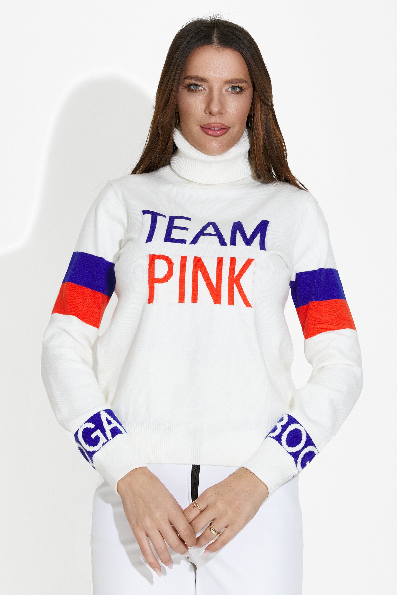 Geana Bogas Fehér Hétköznapi Női Pulóver