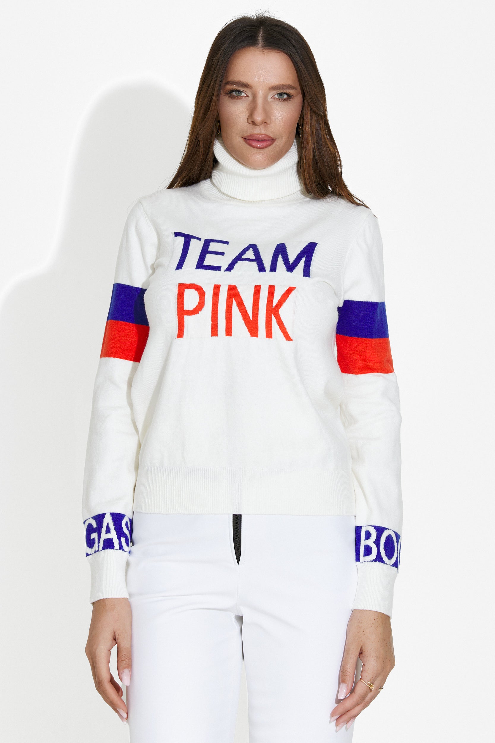 Geana Bogas Fehér Hétköznapi Női Pulóver