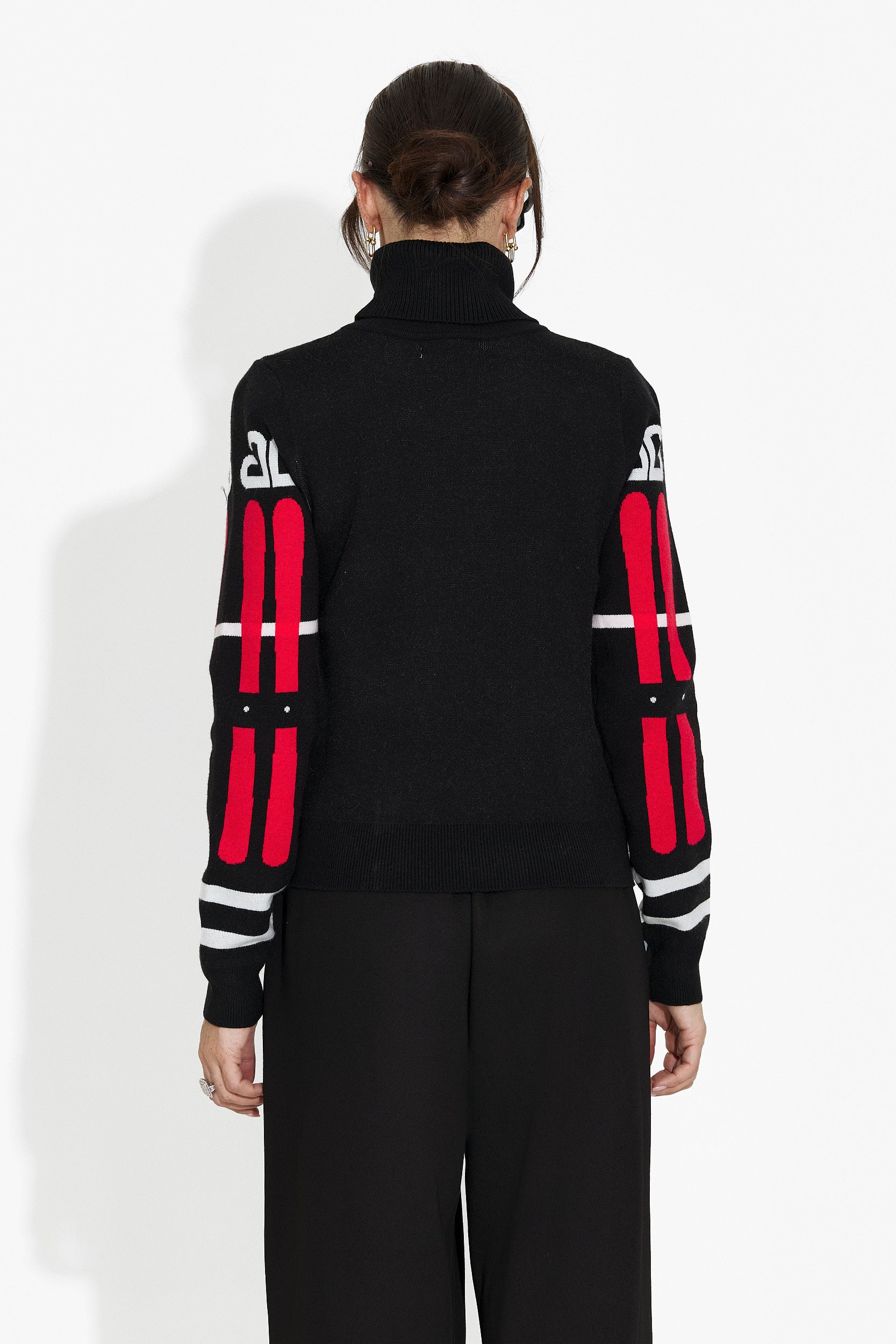 Női fekete alkalmi pulóver Fabina Bogas