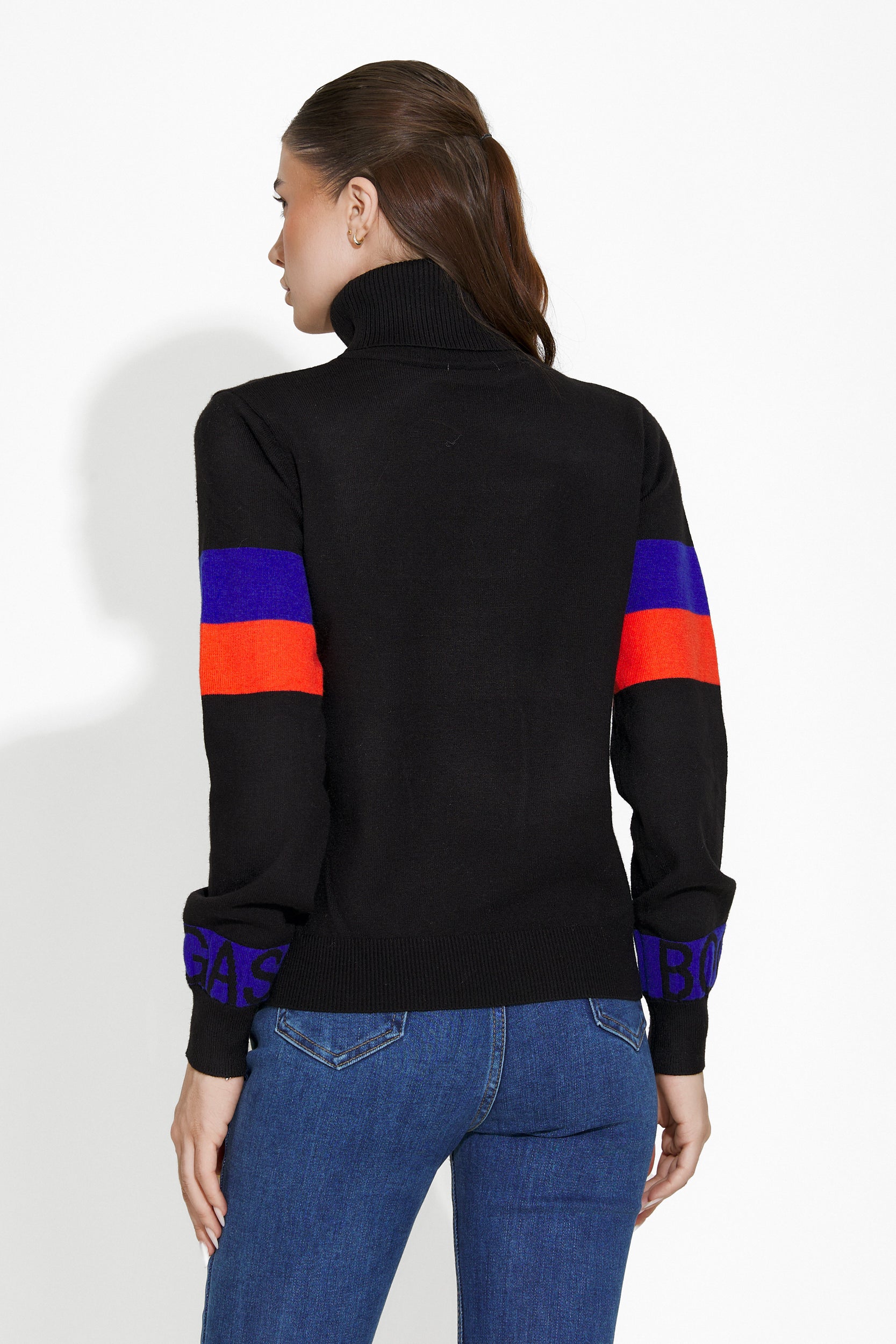 Geana Bogas Kényelmes Fekete Női Pulóver