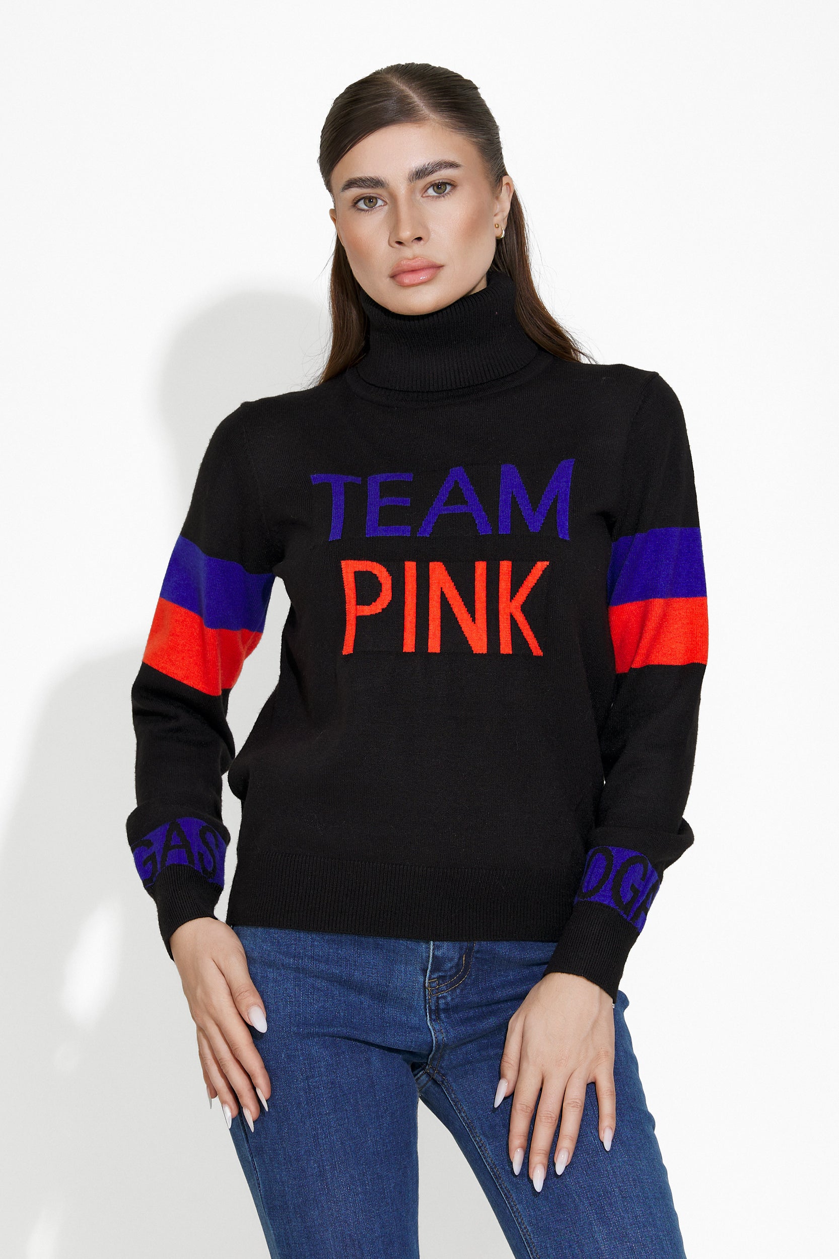 Geana Bogas Kényelmes Fekete Női Pulóver