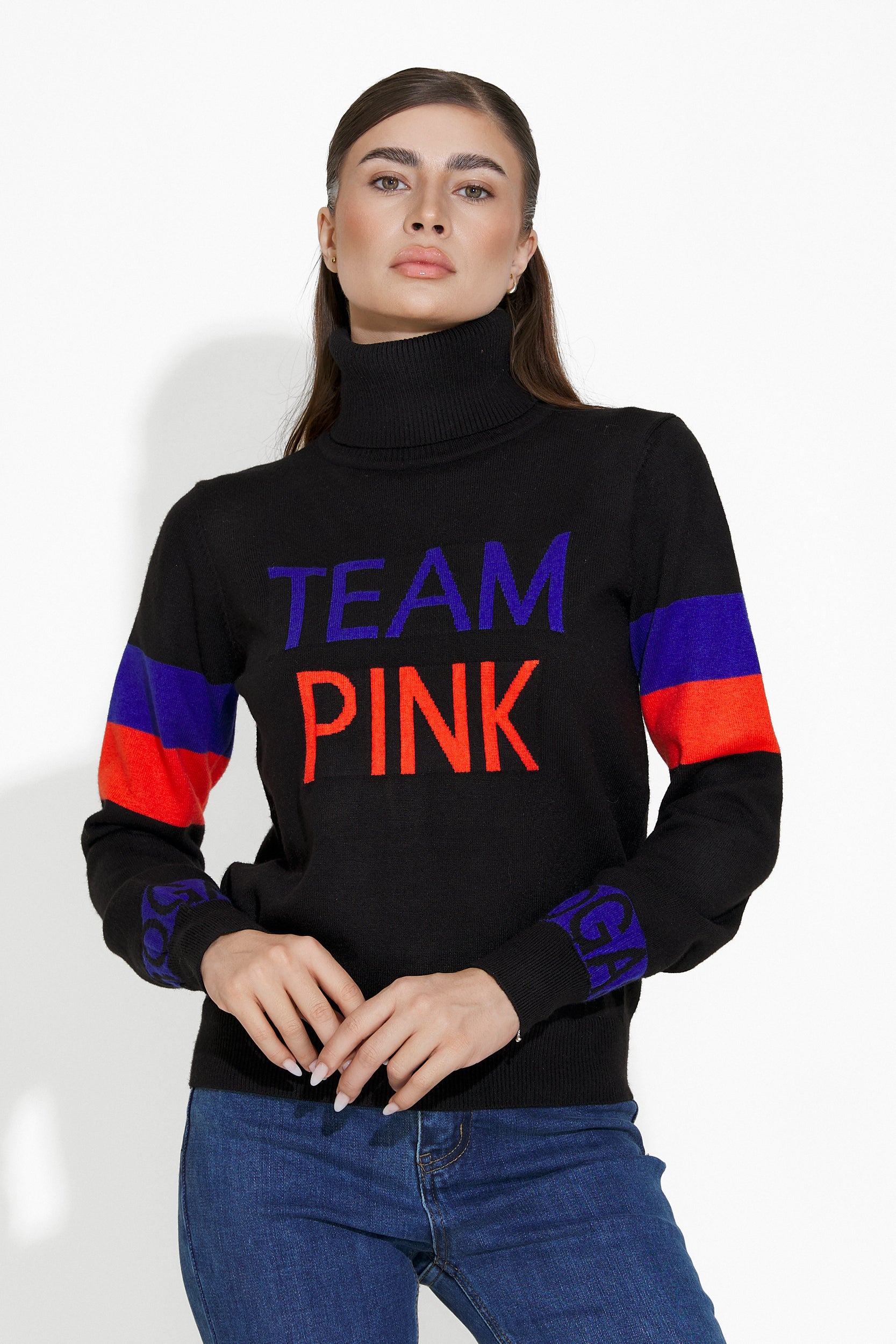 Geana Bogas Kényelmes Fekete Női Pulóver