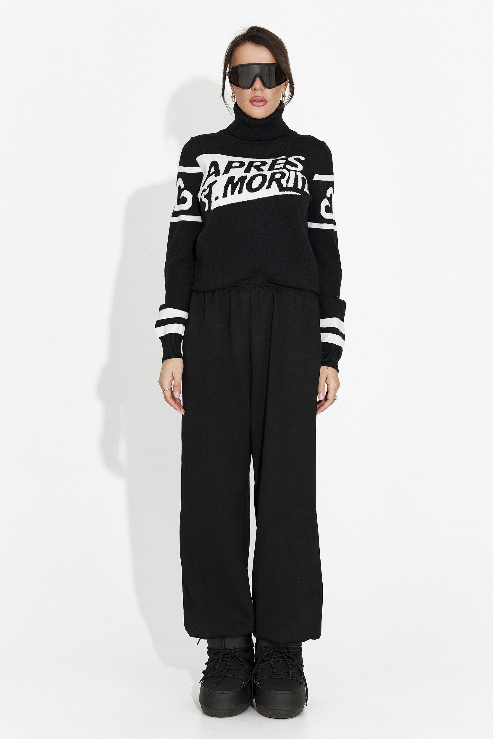 Női fekete alkalmi pulóver Nelora Bogas