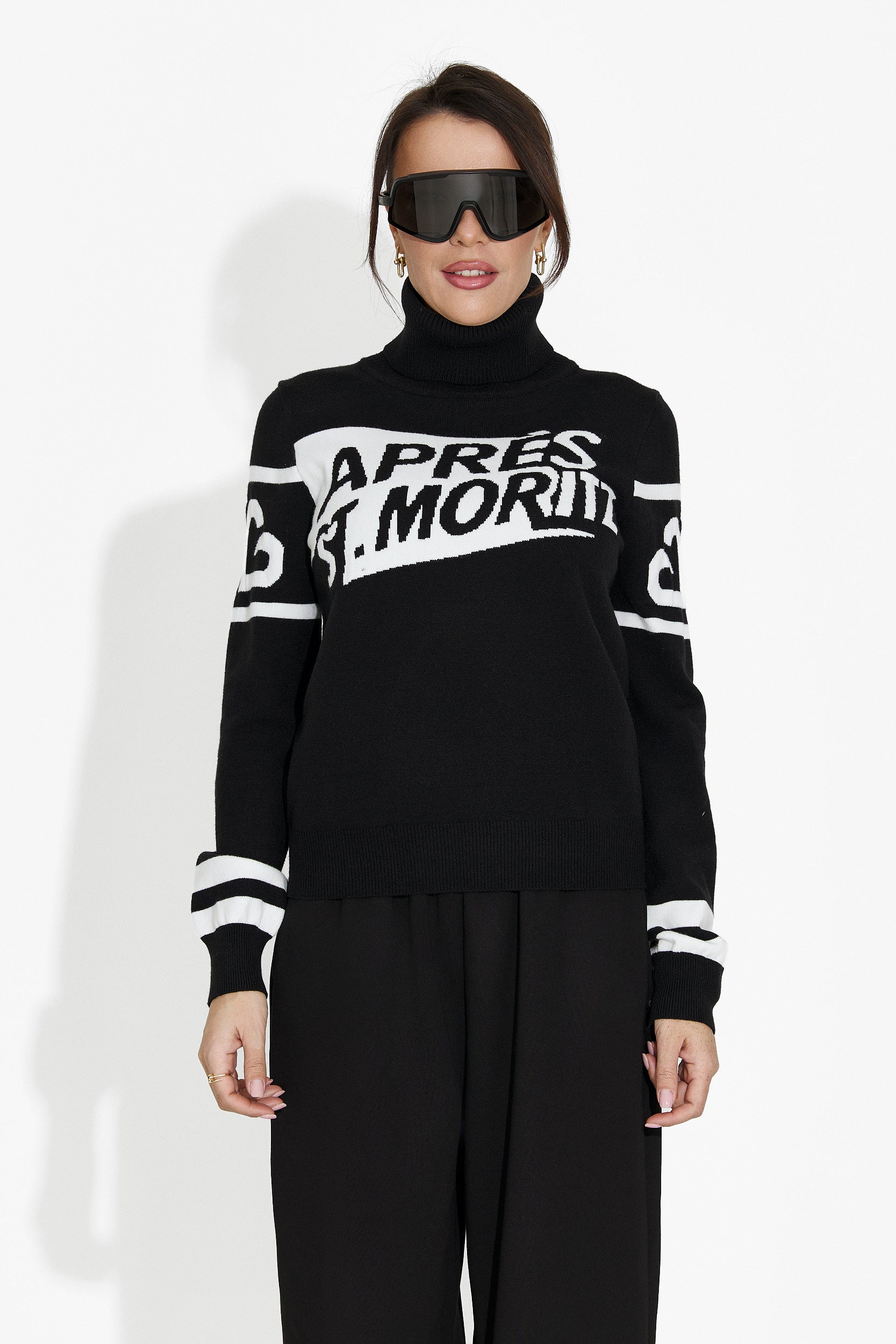 Női fekete alkalmi pulóver Nelora Bogas