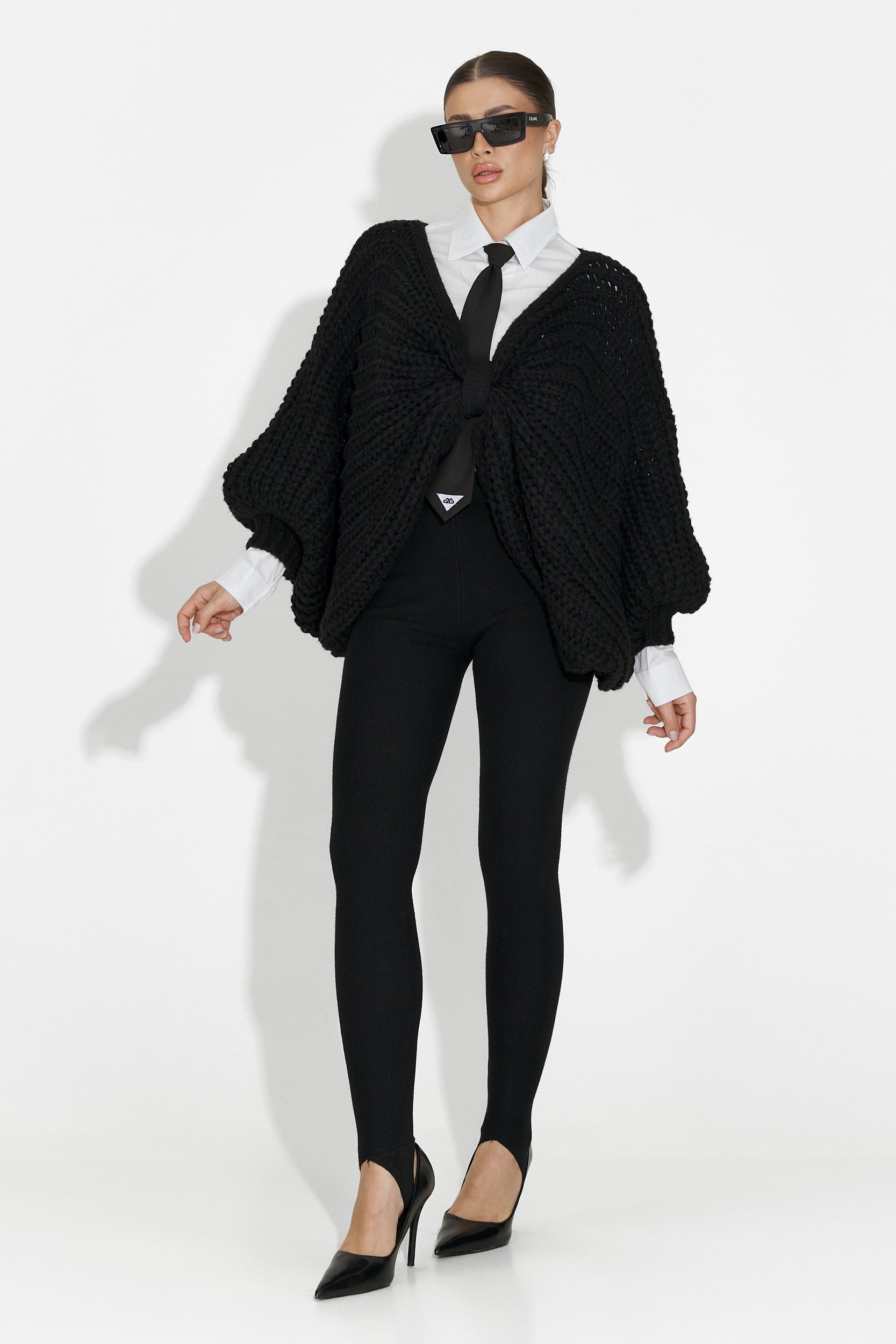 Raviana Bogas Női Hétköznapi Fekete Pulóver