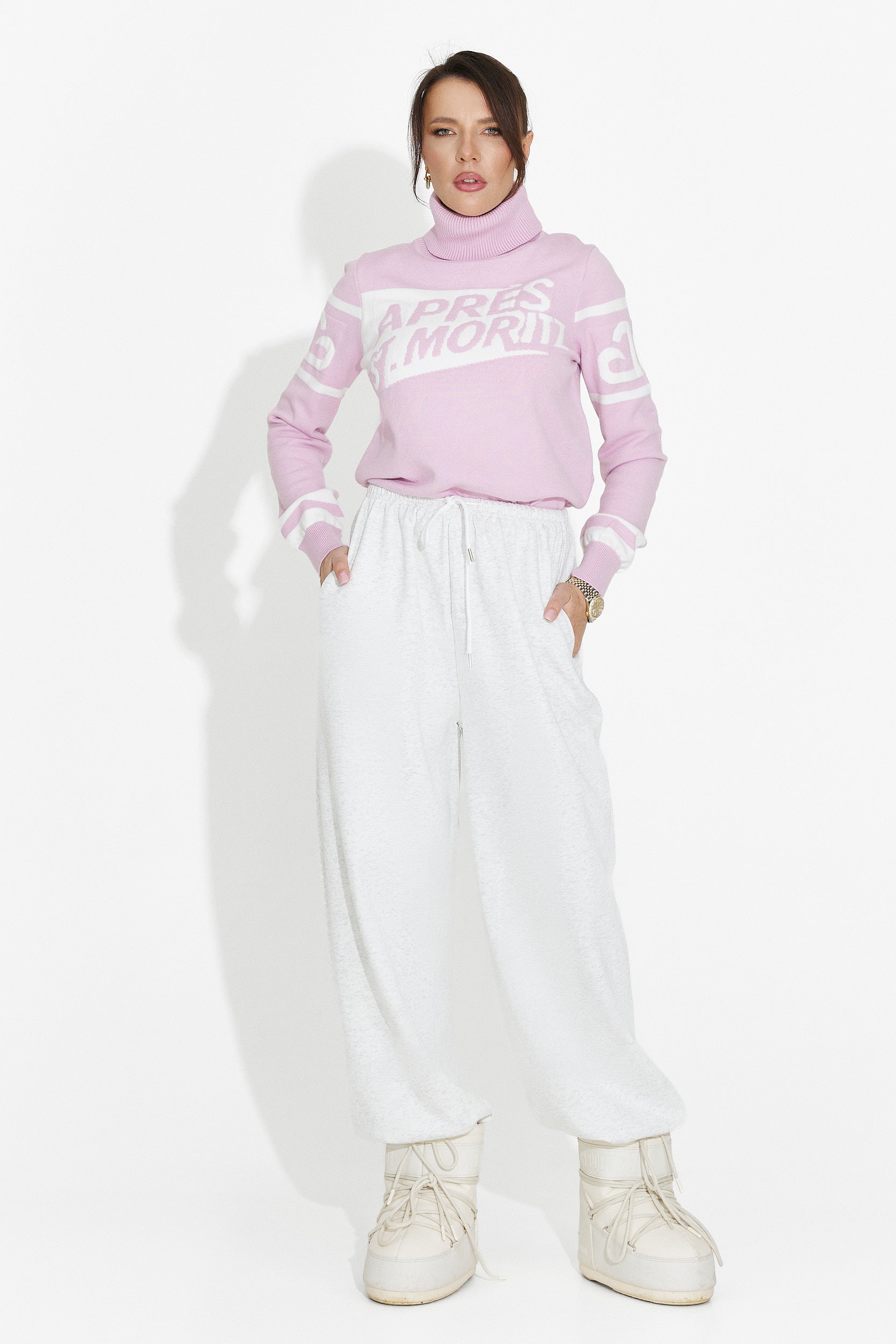 Női alkalmi rózsaszín pulóver Nelora Bogas