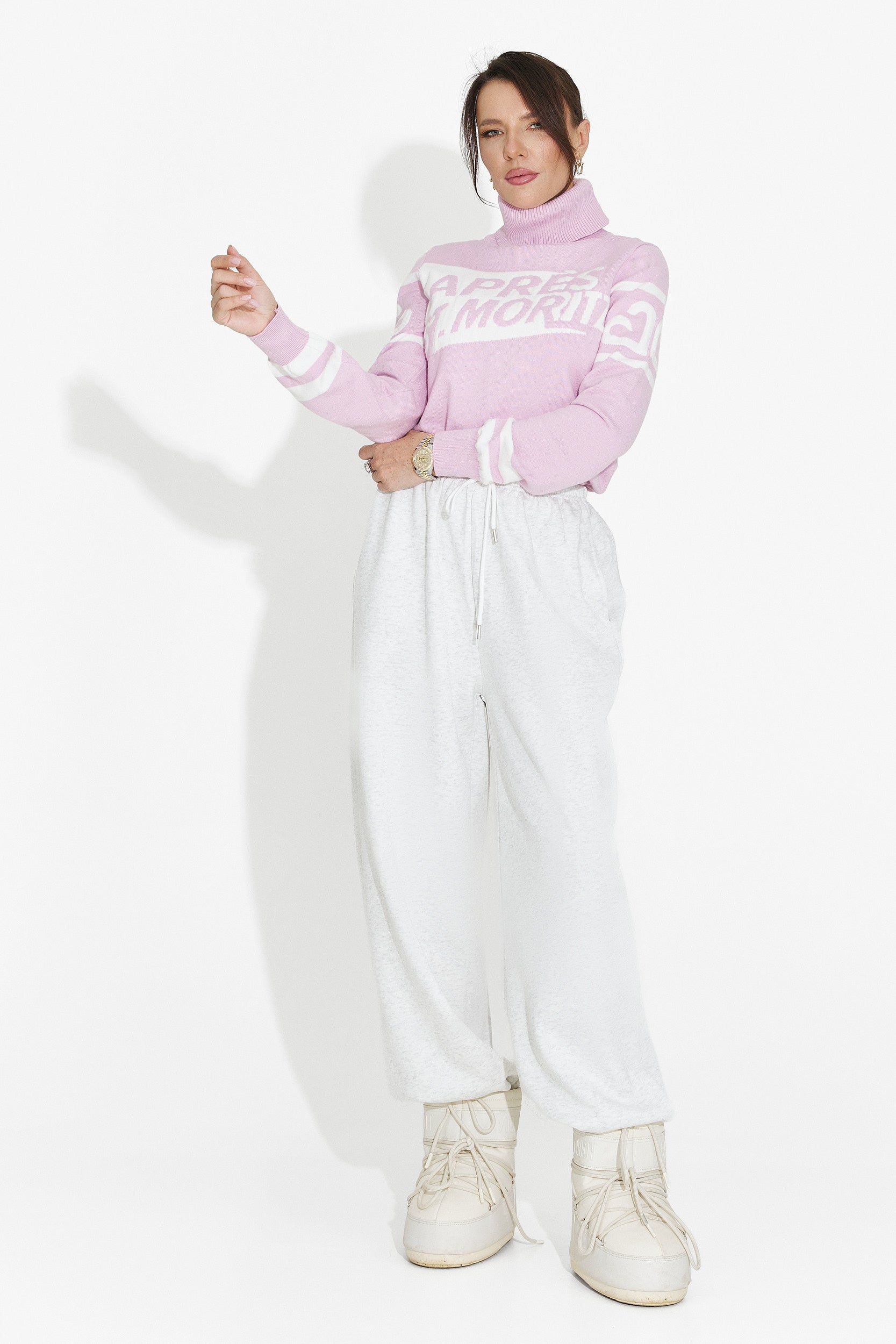 Női alkalmi rózsaszín pulóver Nelora Bogas