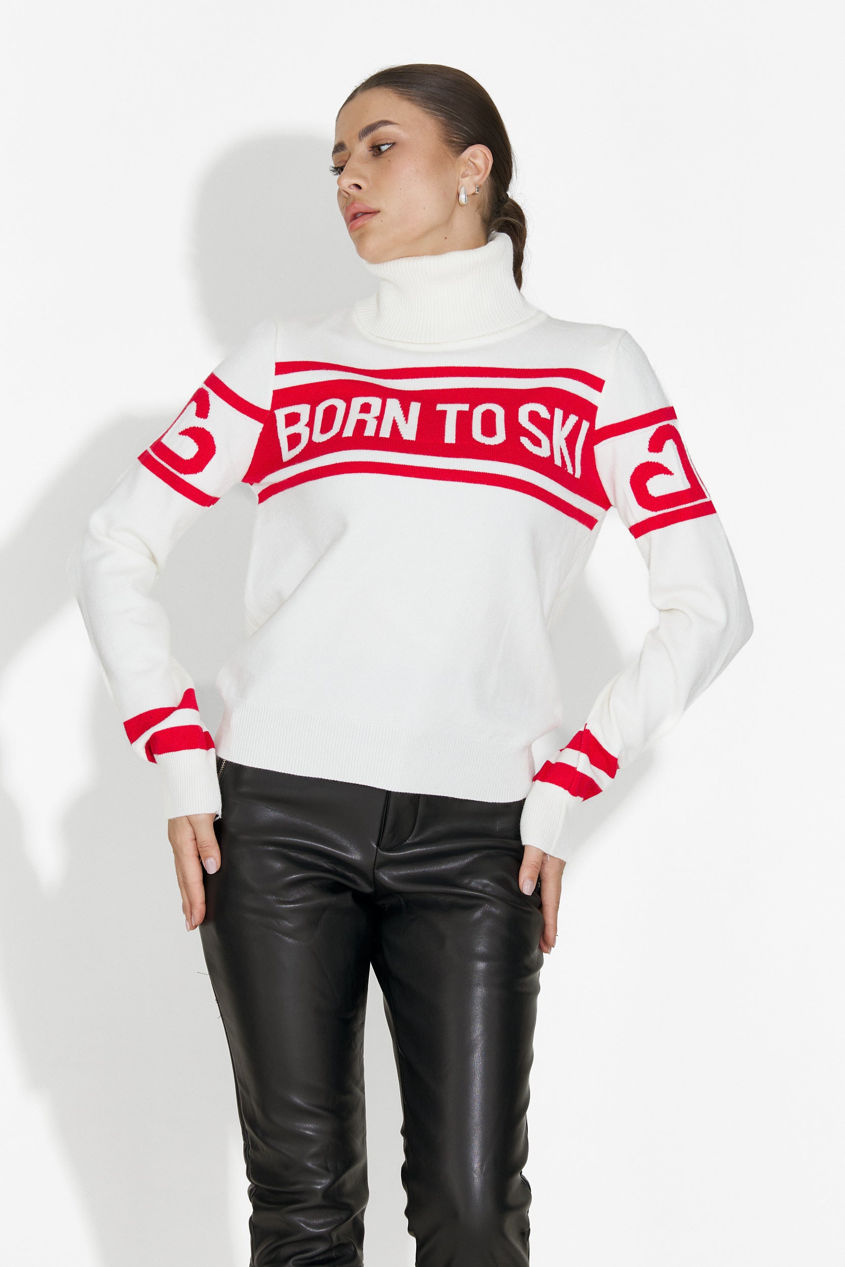 Zaleris Bogas Fehér Női Sí Pulóver