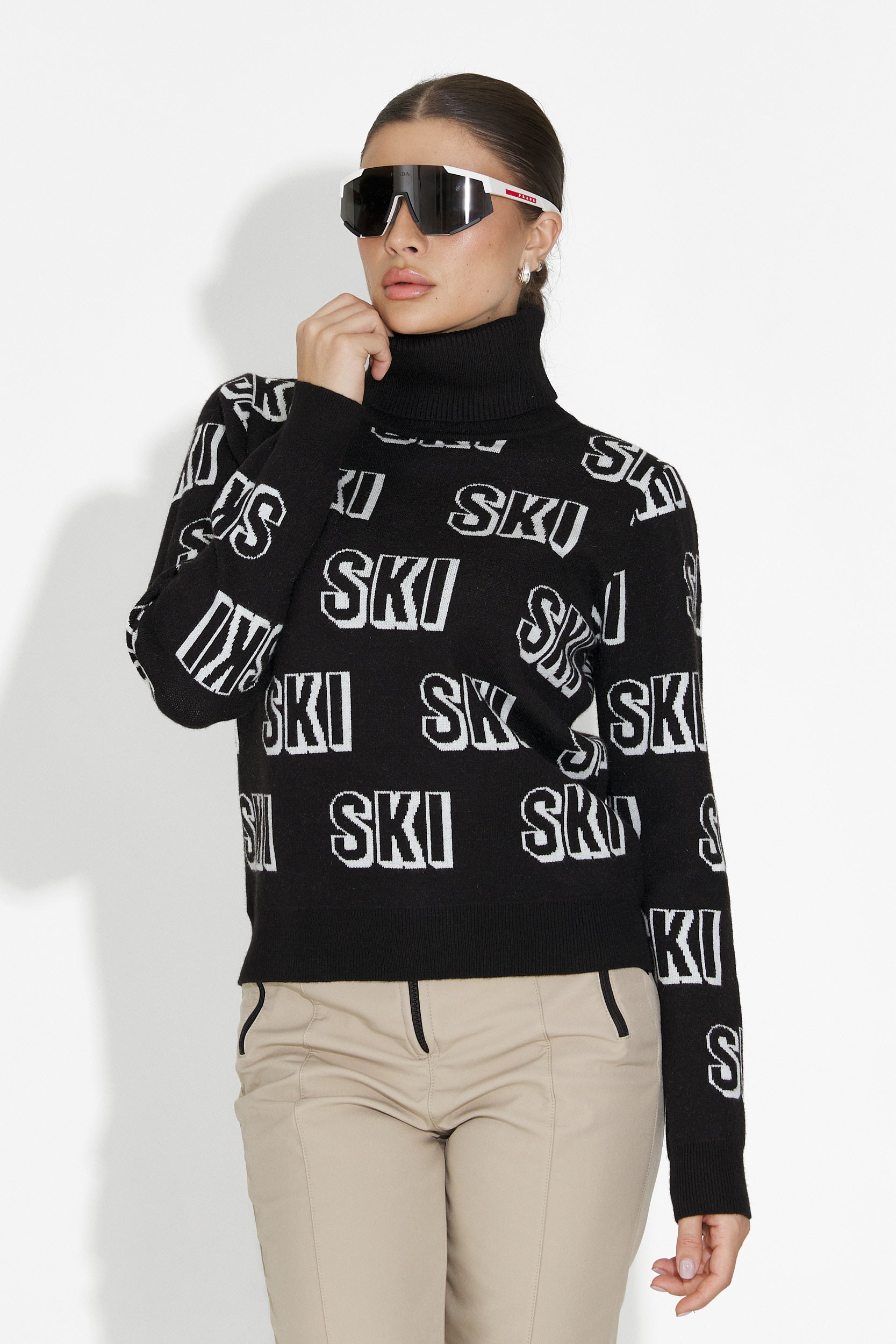 Női fekete Caresia Bogas sípulóver