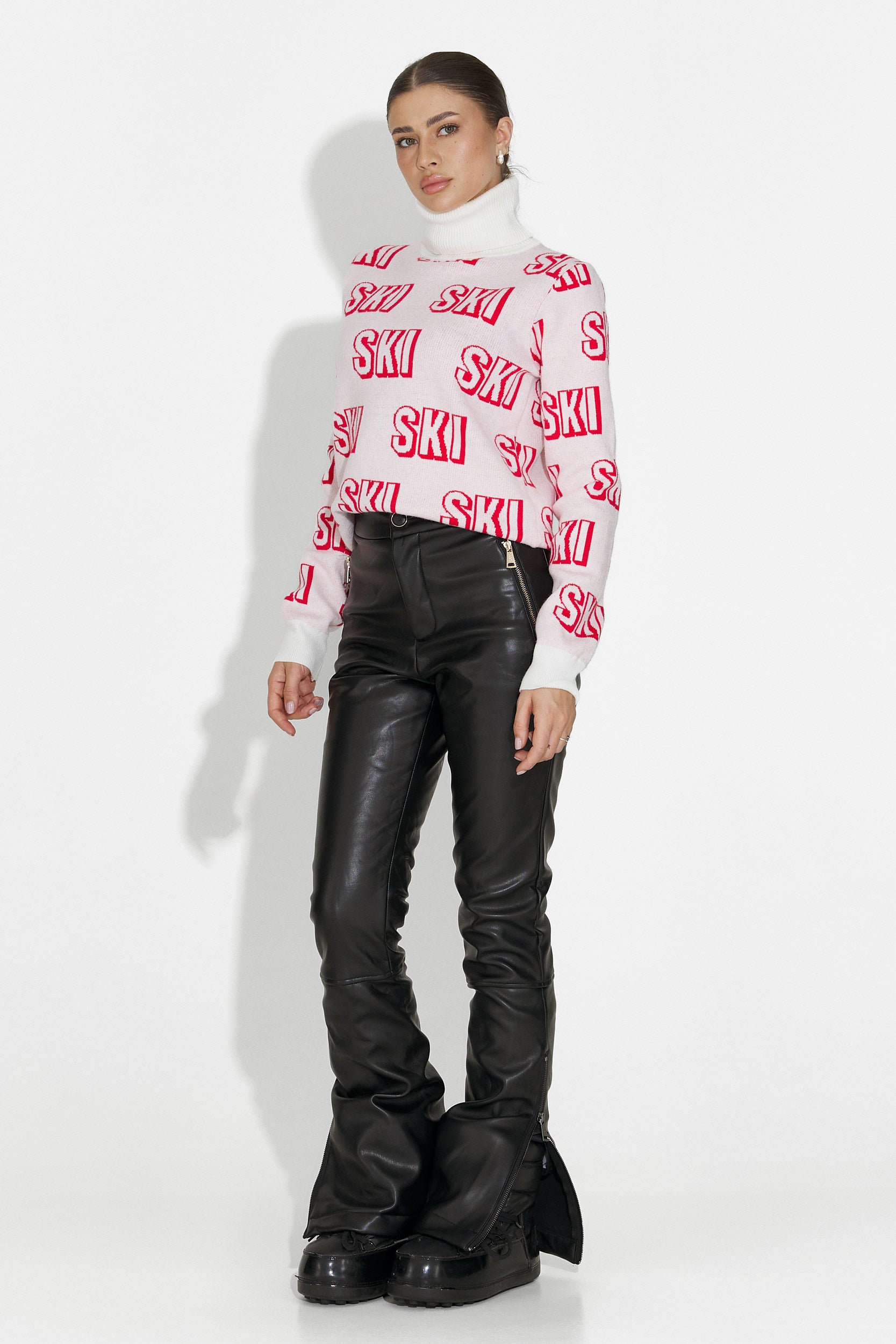 Női fehér Caresia Bogas sípulóver