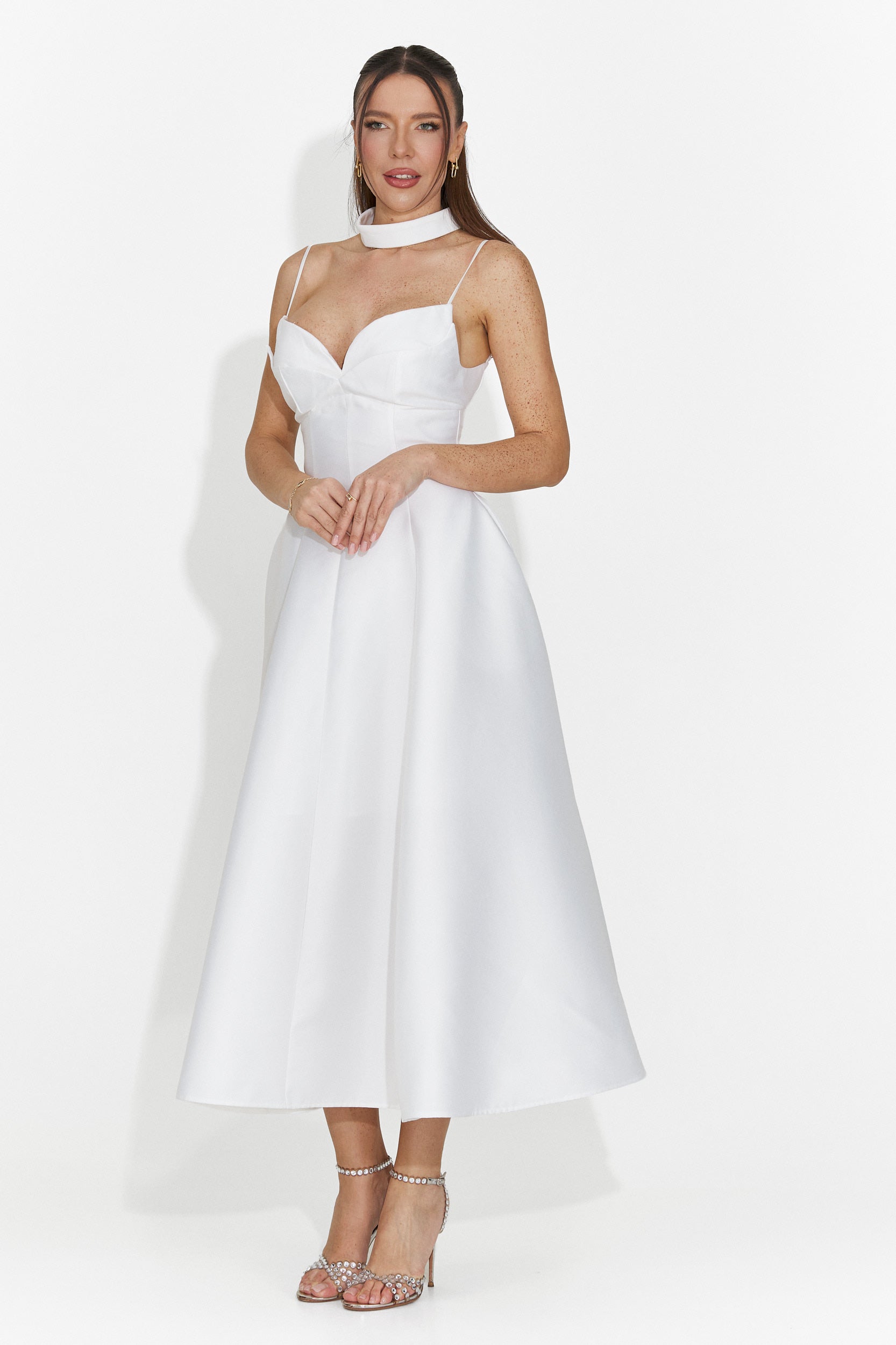 Hosszú fehér női ruha Coriza Bogas