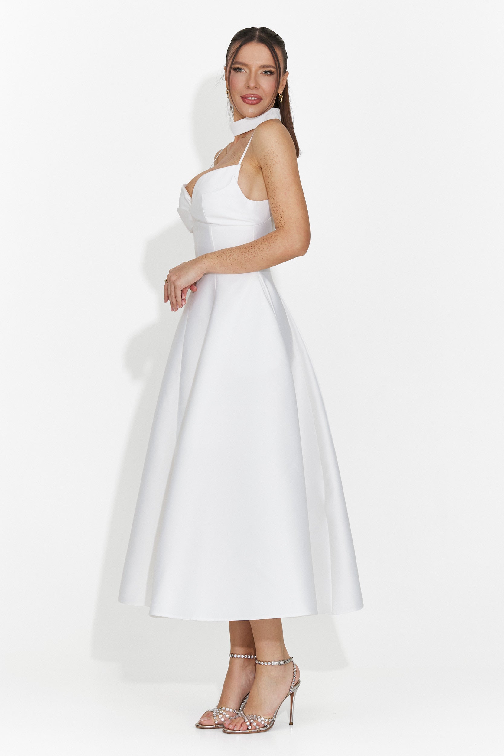 Hosszú fehér női ruha Coriza Bogas