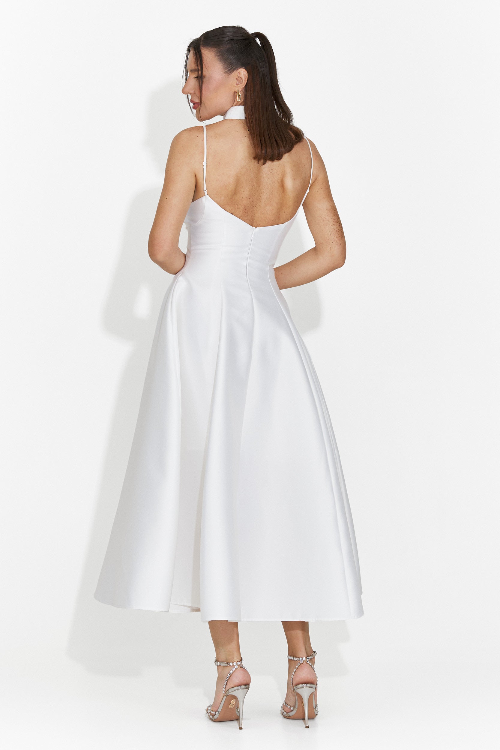 Hosszú fehér női ruha Coriza Bogas