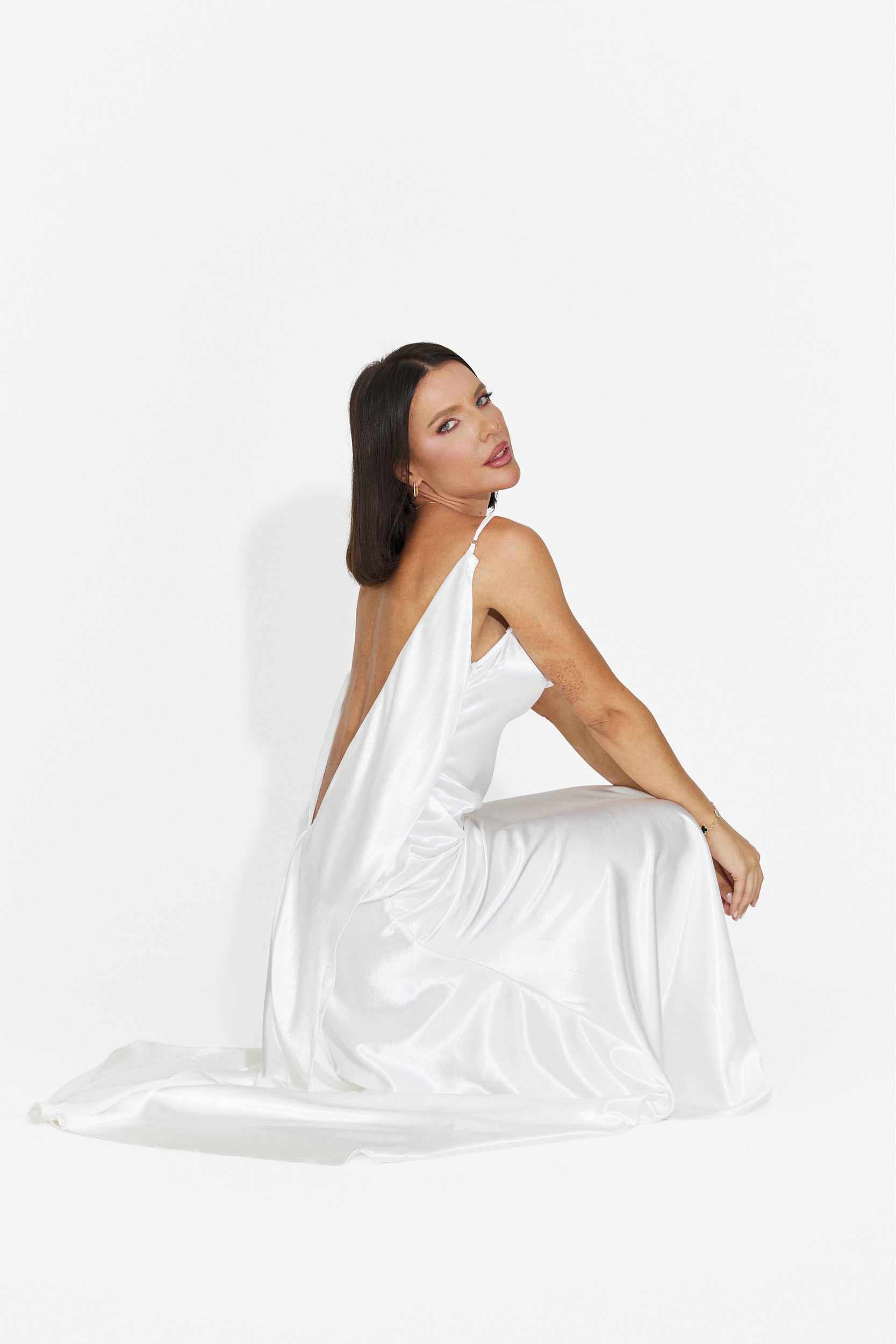 Rochie dama lunga alba Inventy Bogas