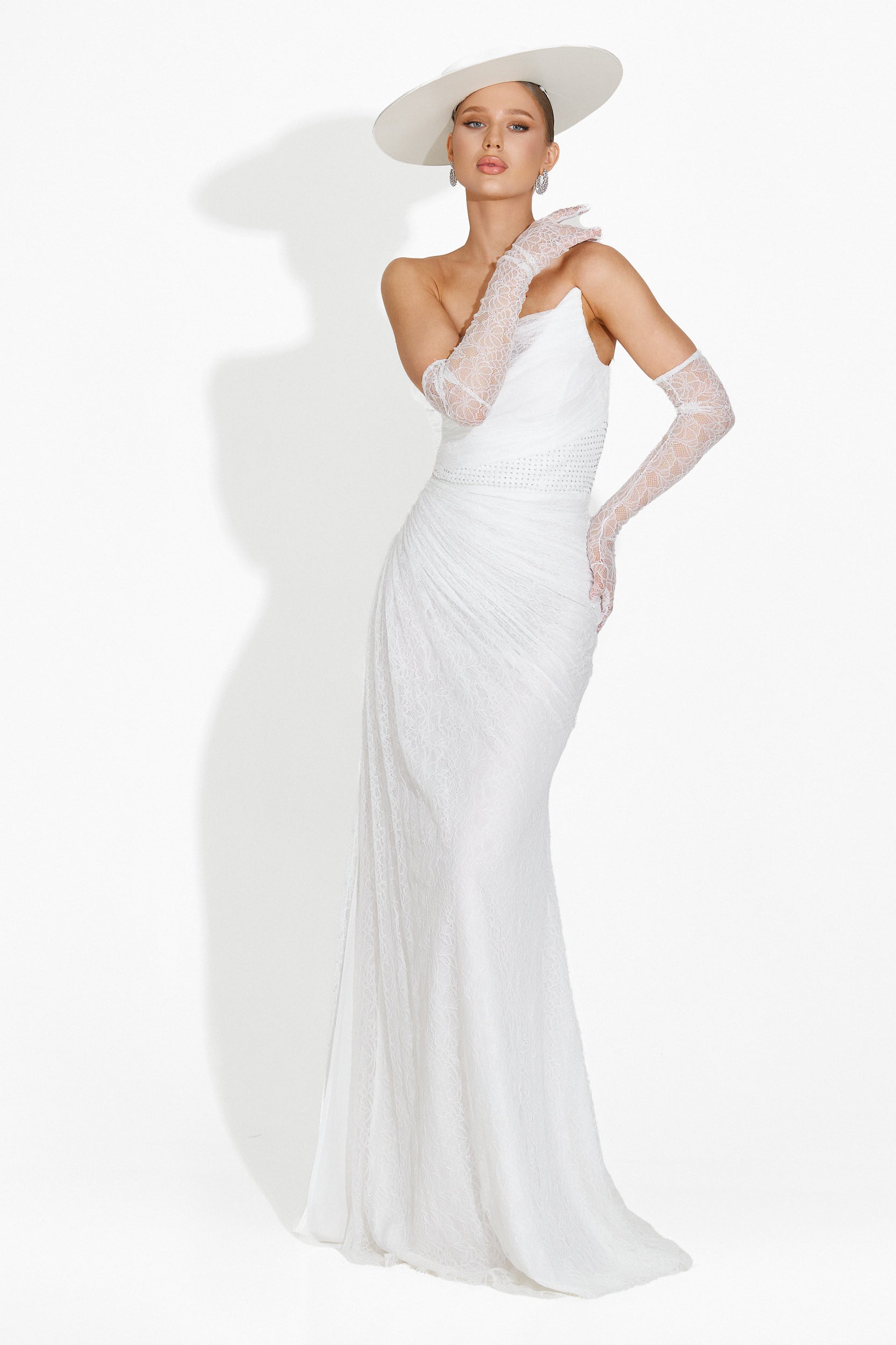 Mathylda Bogas Hosszú Fehér Női Ruha