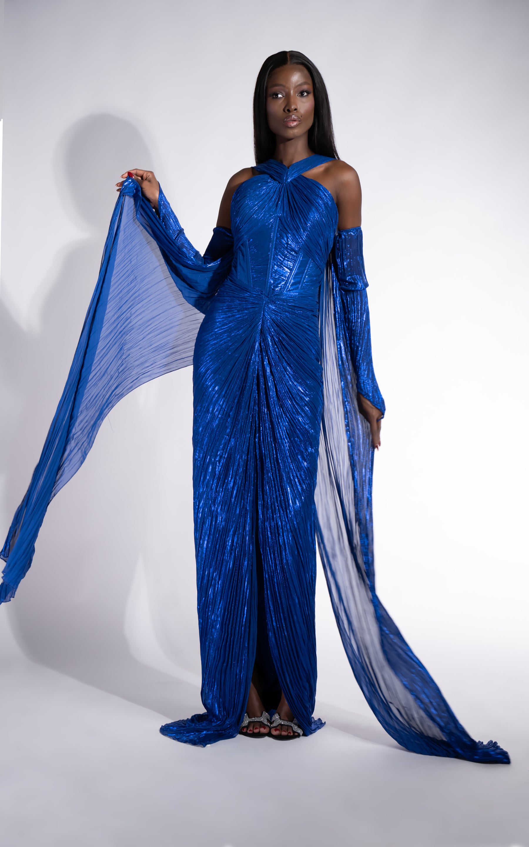 Karlyana Bogas Hosszú Kék Női Ruha