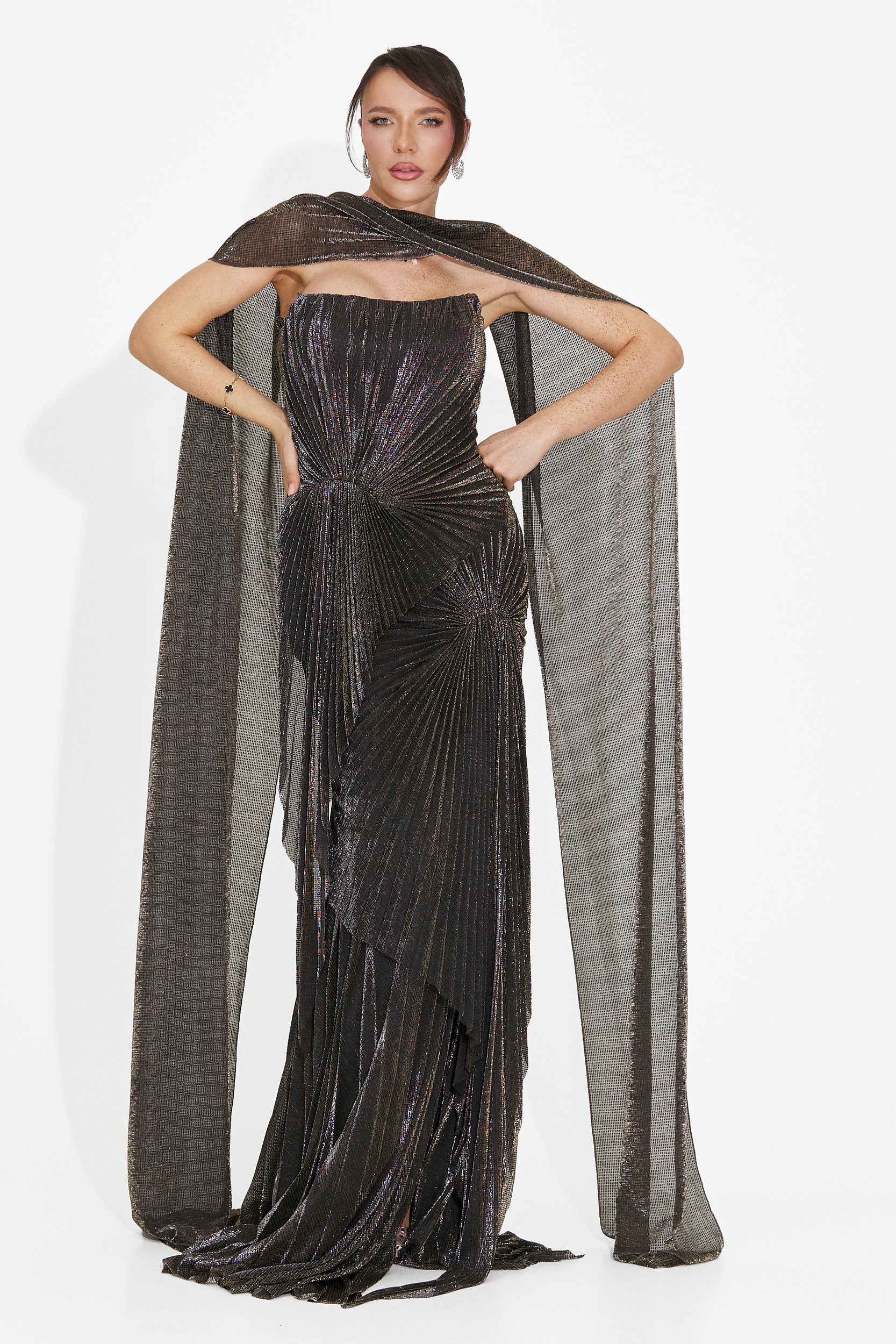 Rochie dama lunga aurie Veriona Bogas