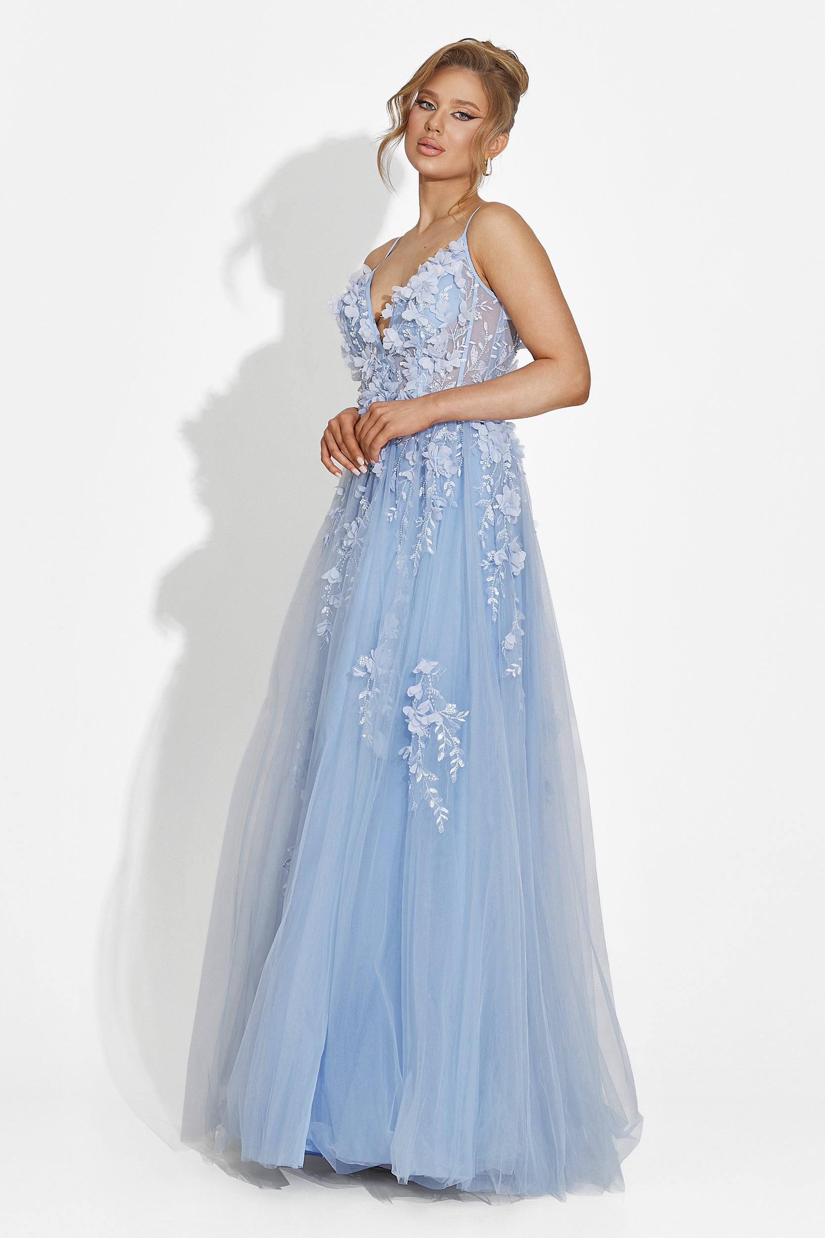 Serina Bogas Hosszú Kék Női Ruha