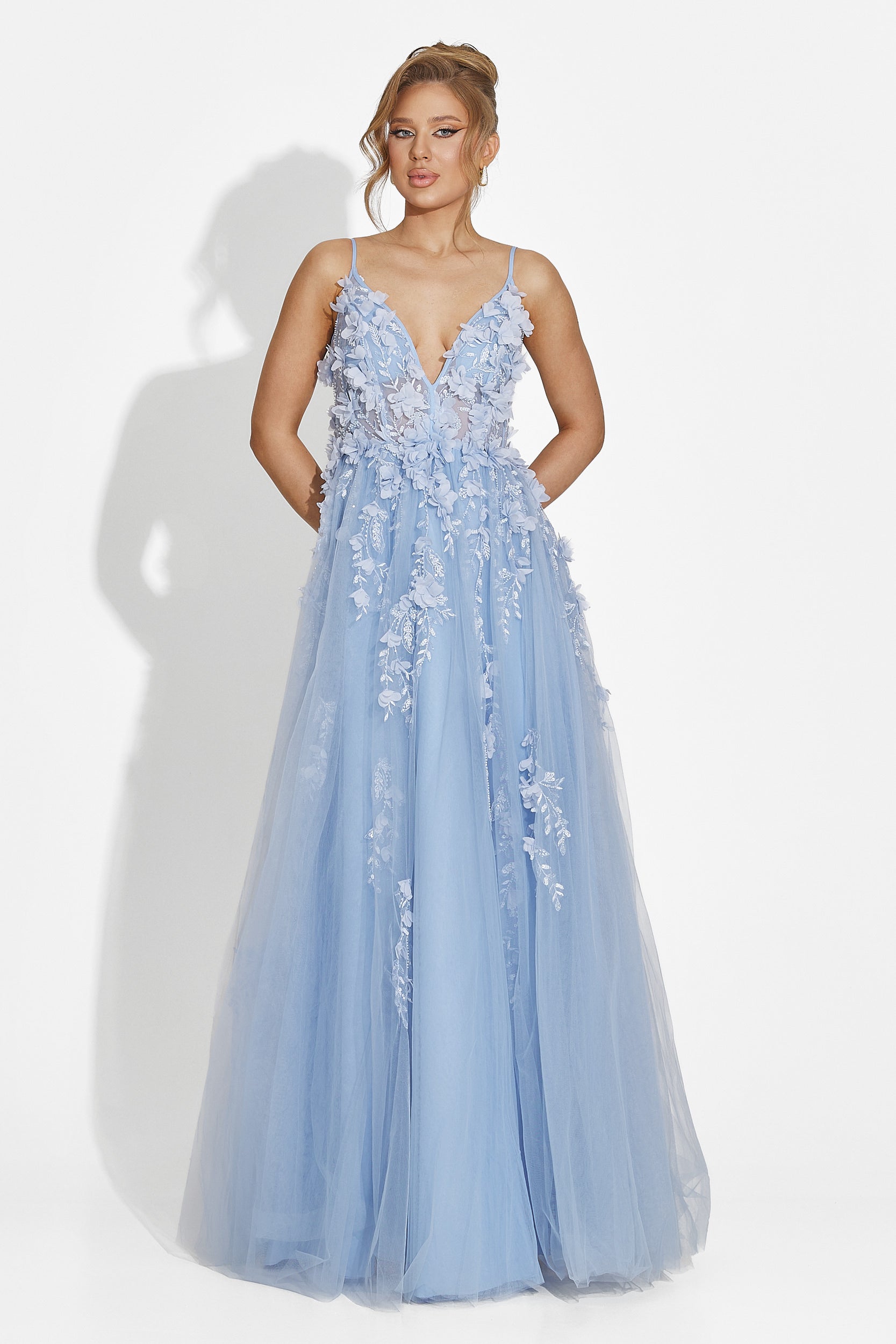 Serina Bogas Hosszú Kék Női Ruha