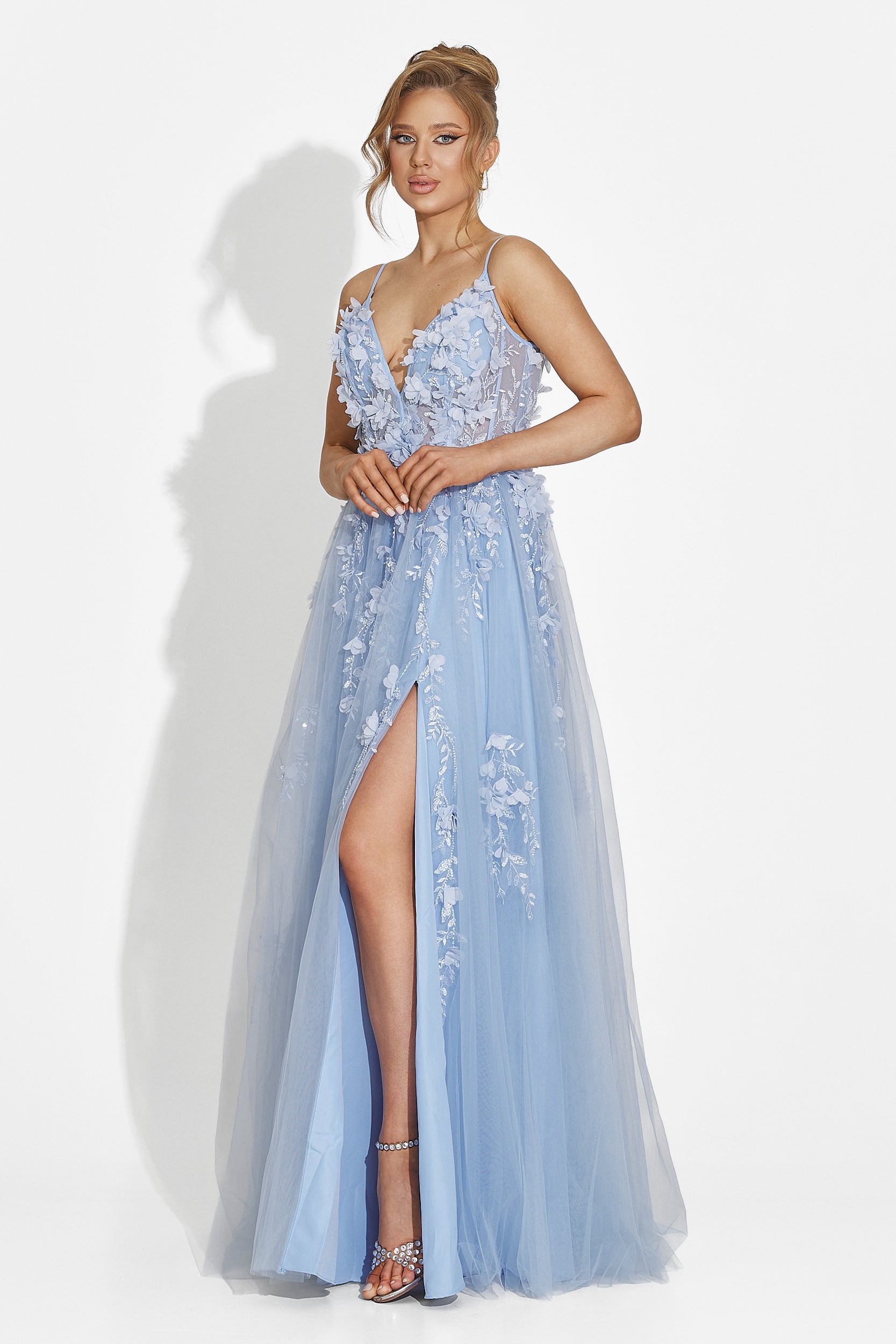 Serina Bogas Hosszú Kék Női Ruha