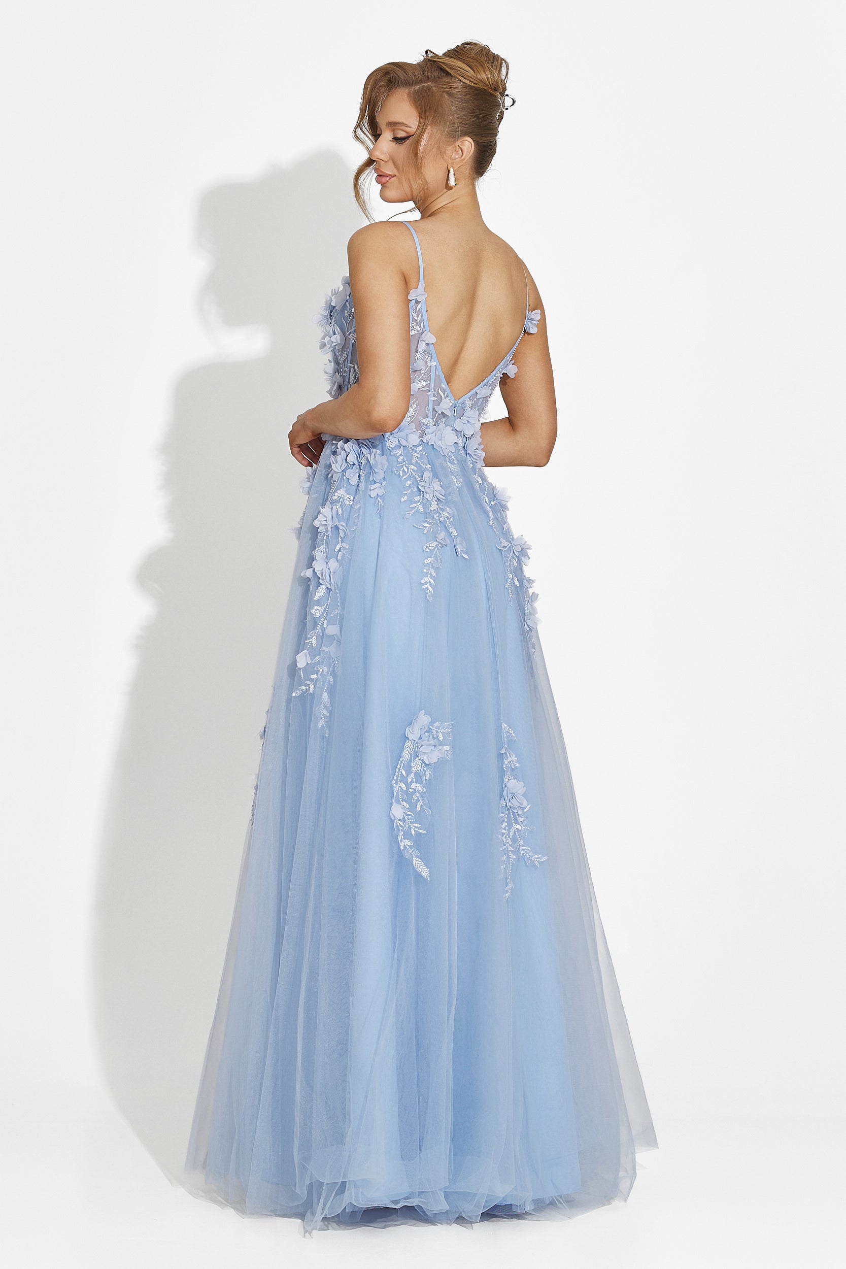 Serina Bogas Hosszú Kék Női Ruha