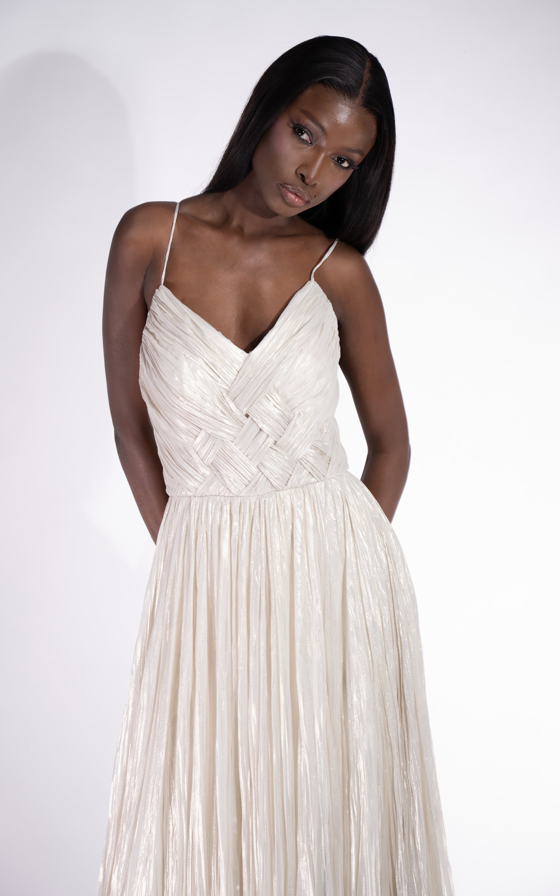 Edyna Bogas Hosszú Krém Színű Női Ruha