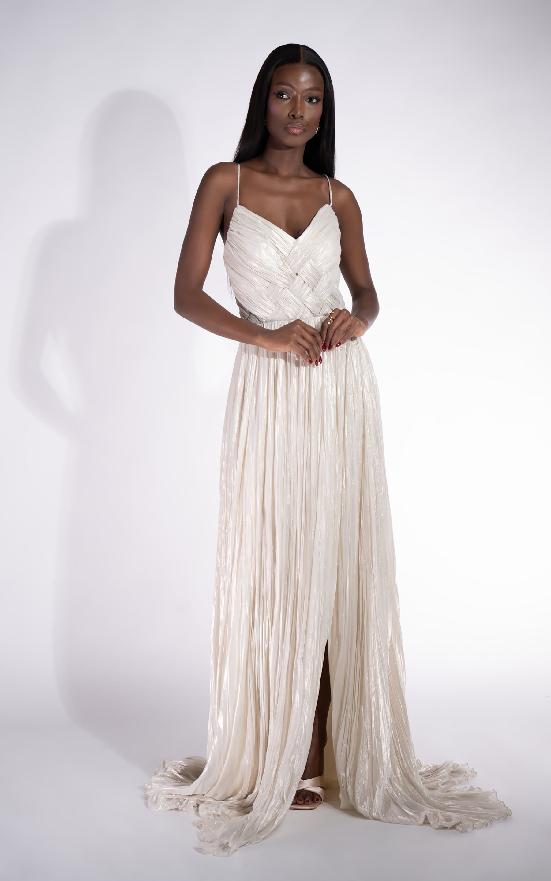 Edyna Bogas Hosszú Krém Színű Női Ruha