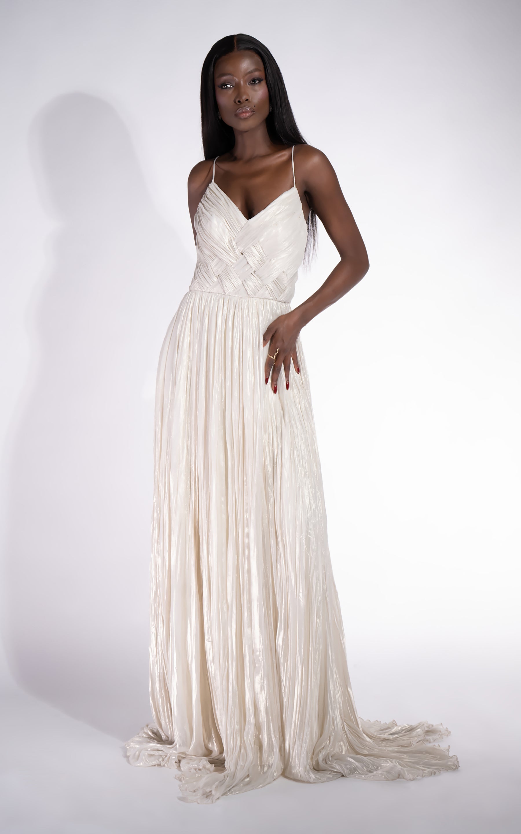 Edyna Bogas Hosszú Krém Színű Női Ruha