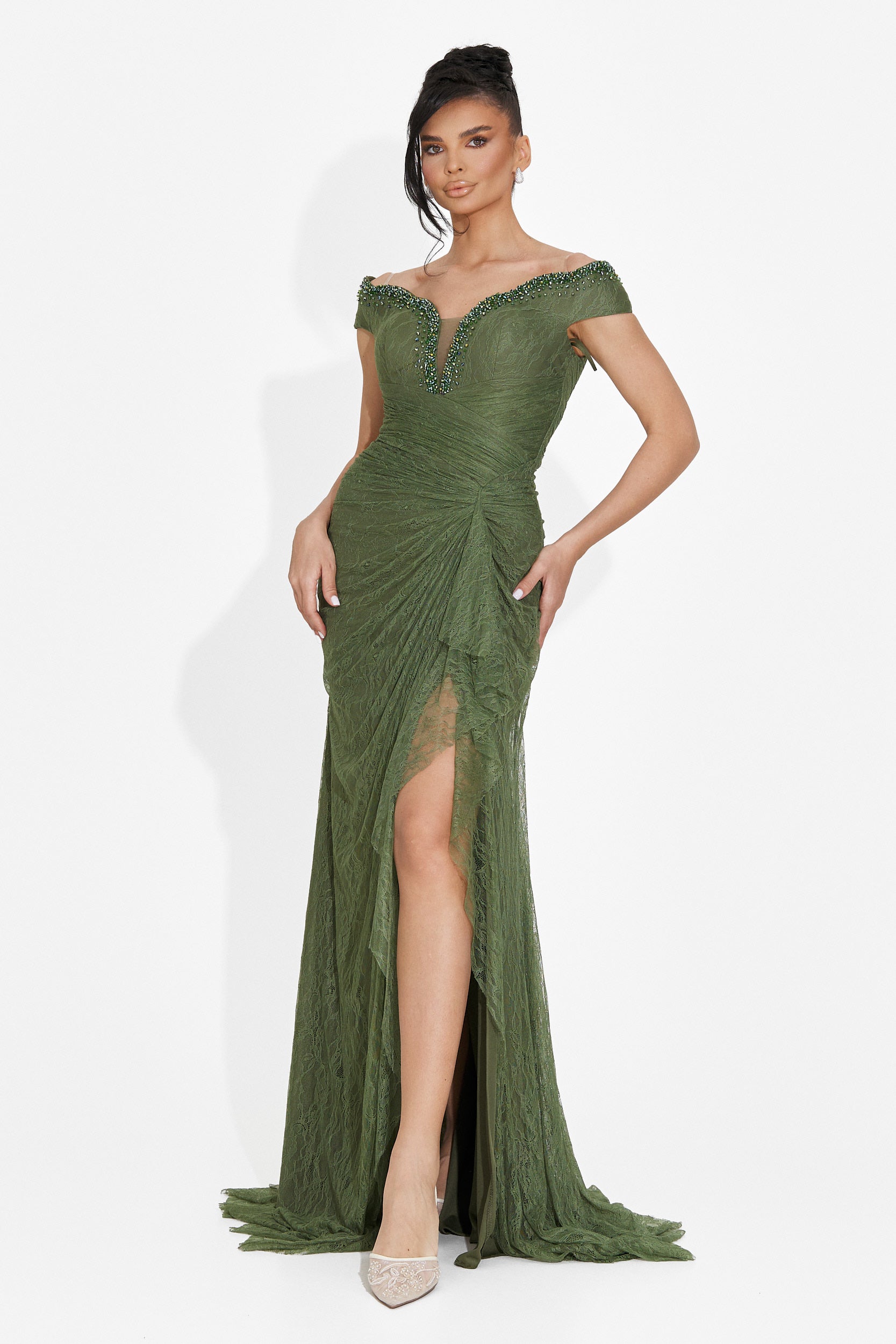 Rochie dama lunga kaki Sidomia Bogas