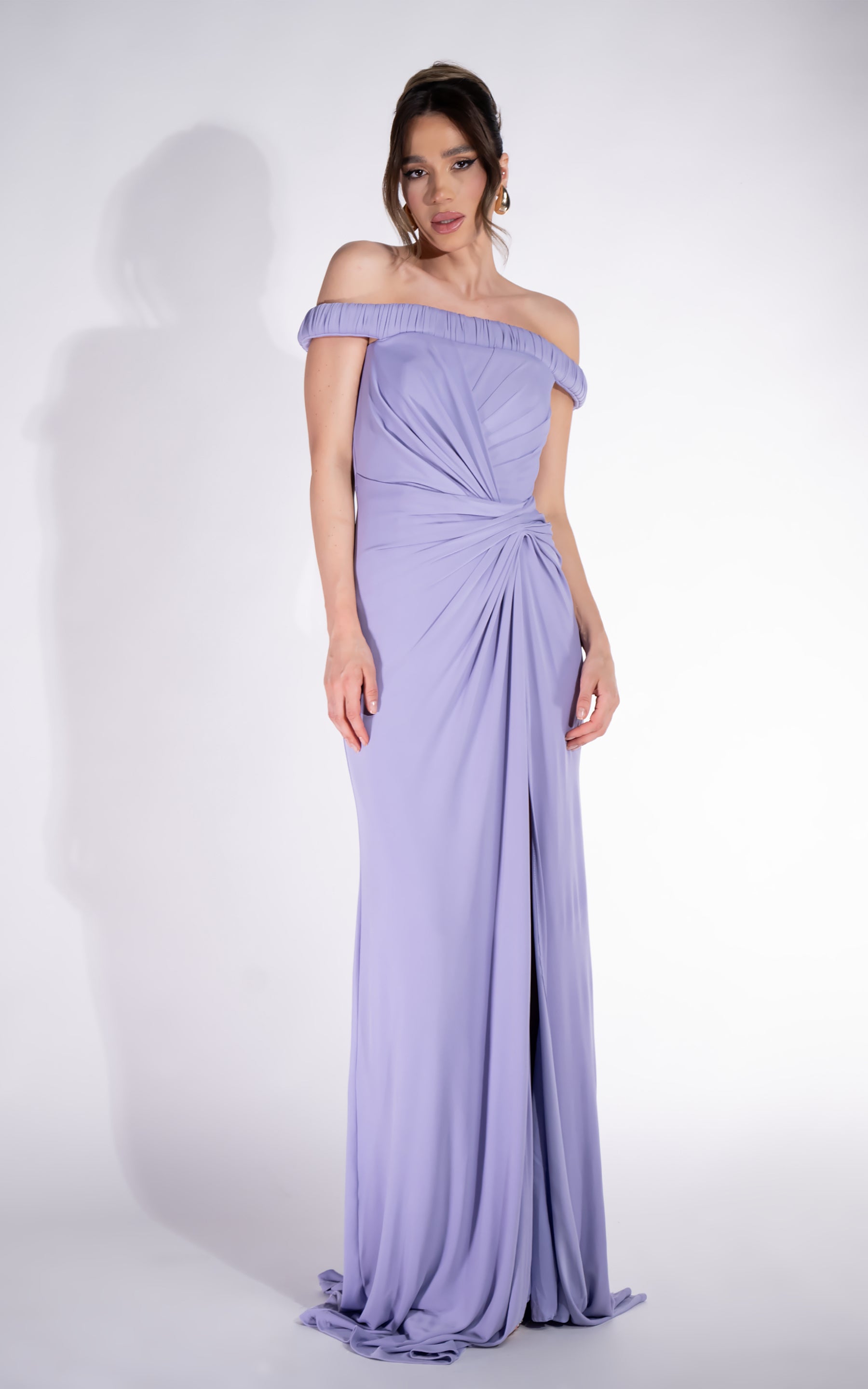 Hosszú Lila Női Ruha Rehise Bogas