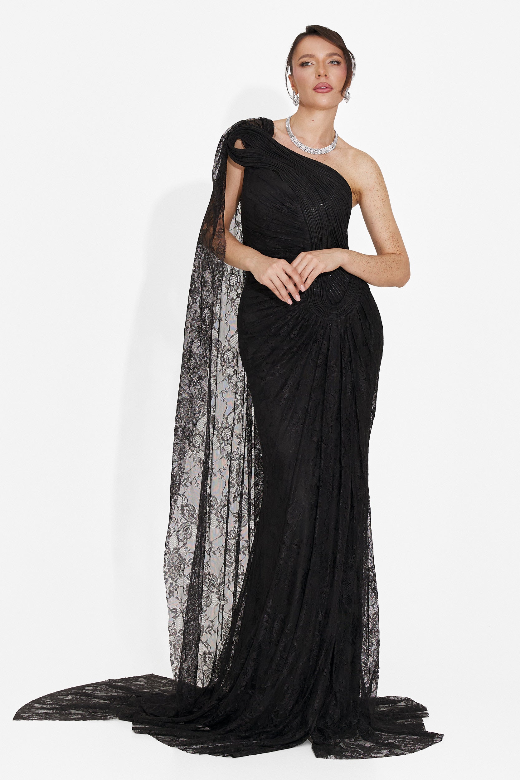 Rochie dama lunga neagra Heliena Bogas