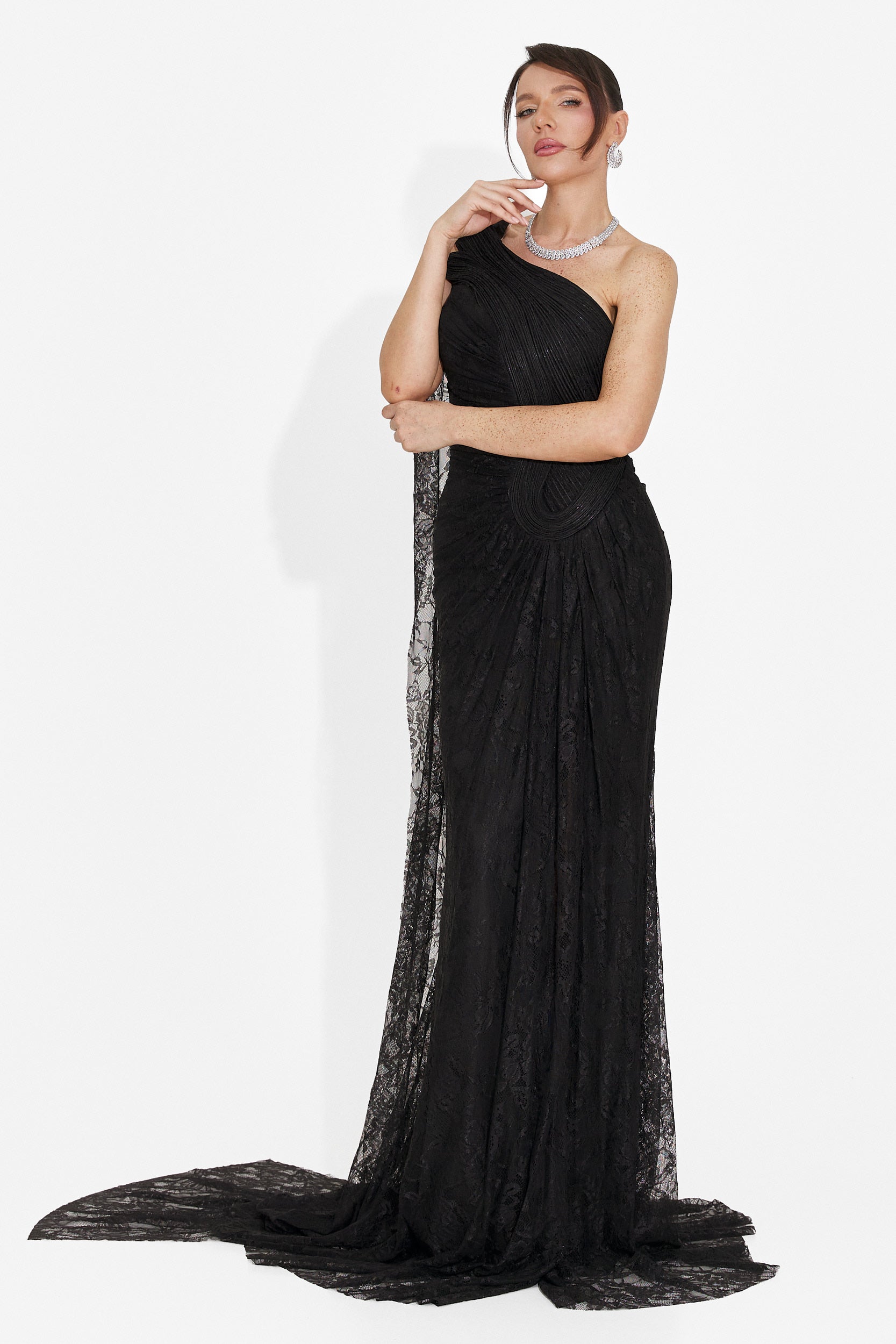 Rochie dama lunga neagra Heliena Bogas