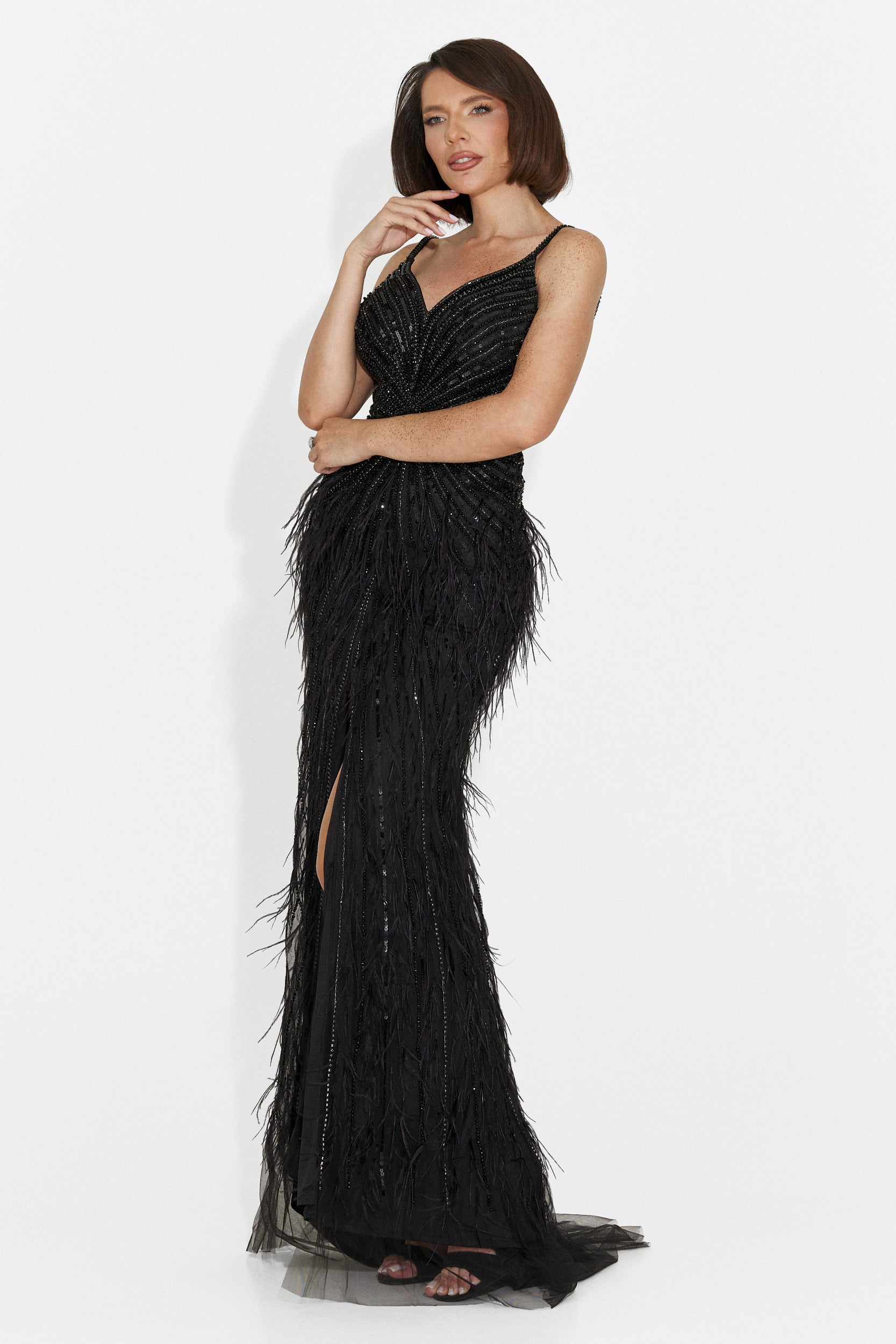 Rochie dama lunga neagra Hildegard Bogas