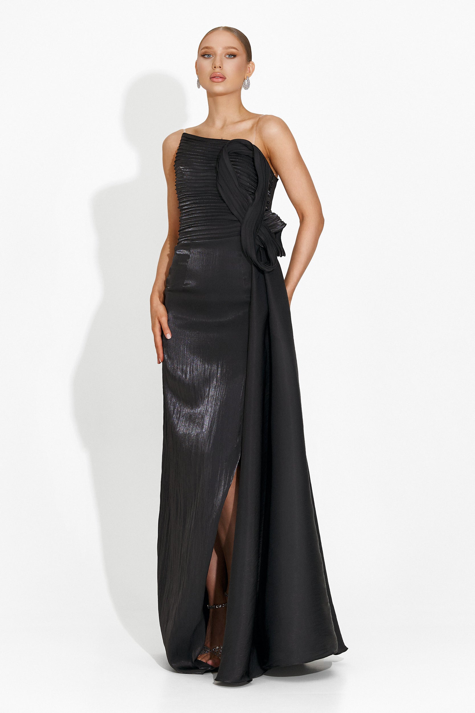 Jadora Bogas Hosszú Fekete Ruha Nőknek