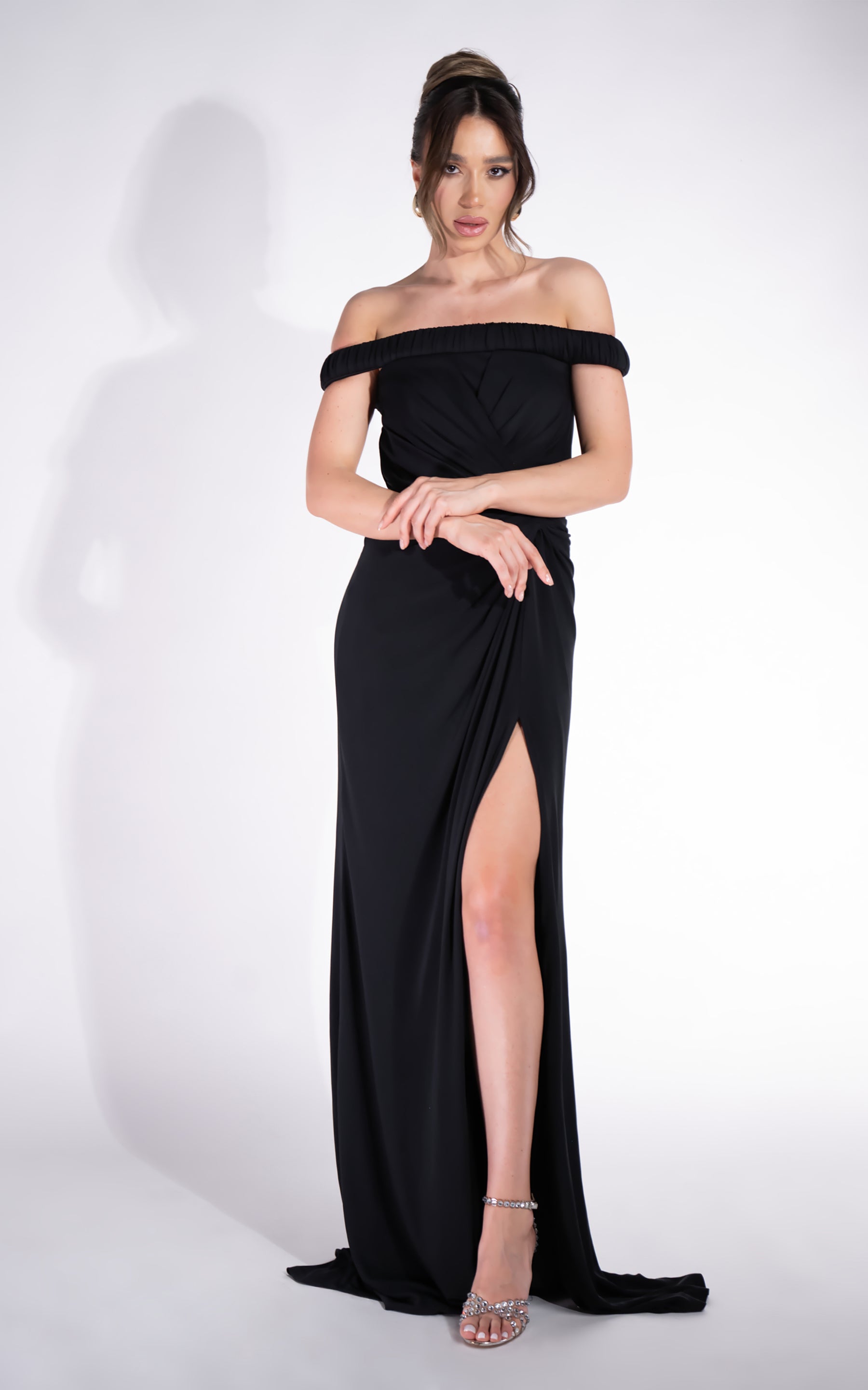 Rehise Bogas Hosszú Fekete Női Ruha