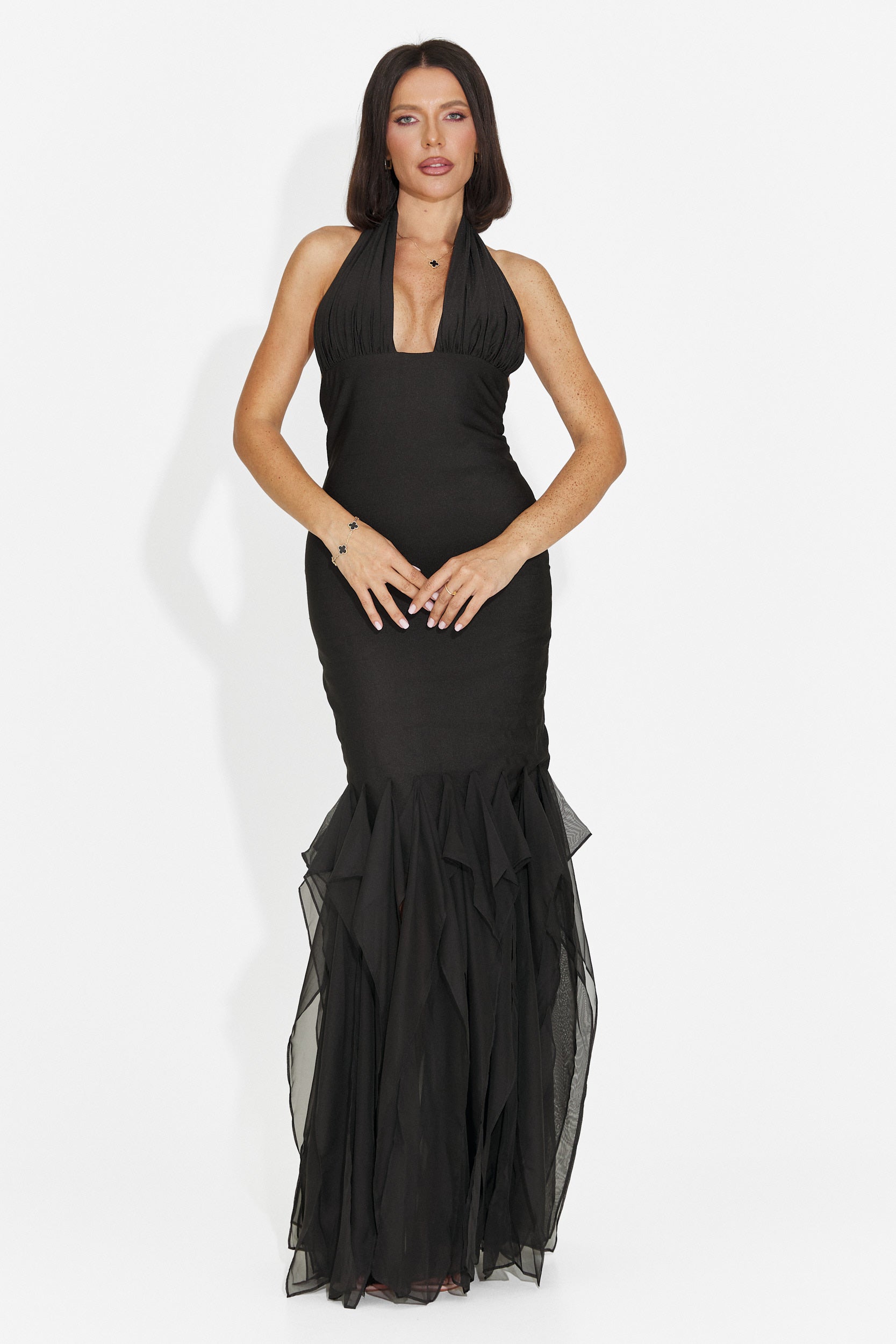 Rochie dama lunga neagra Seventy Bogas