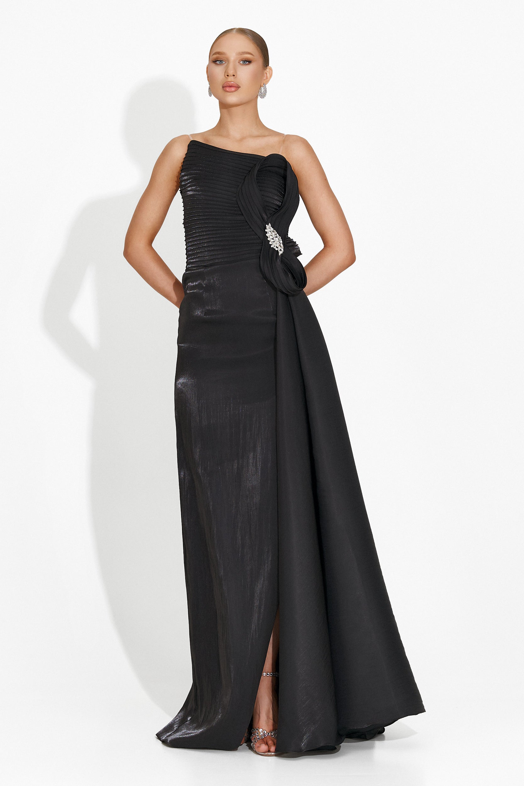 Verlie Bogas Hosszú Fekete Női Ruha