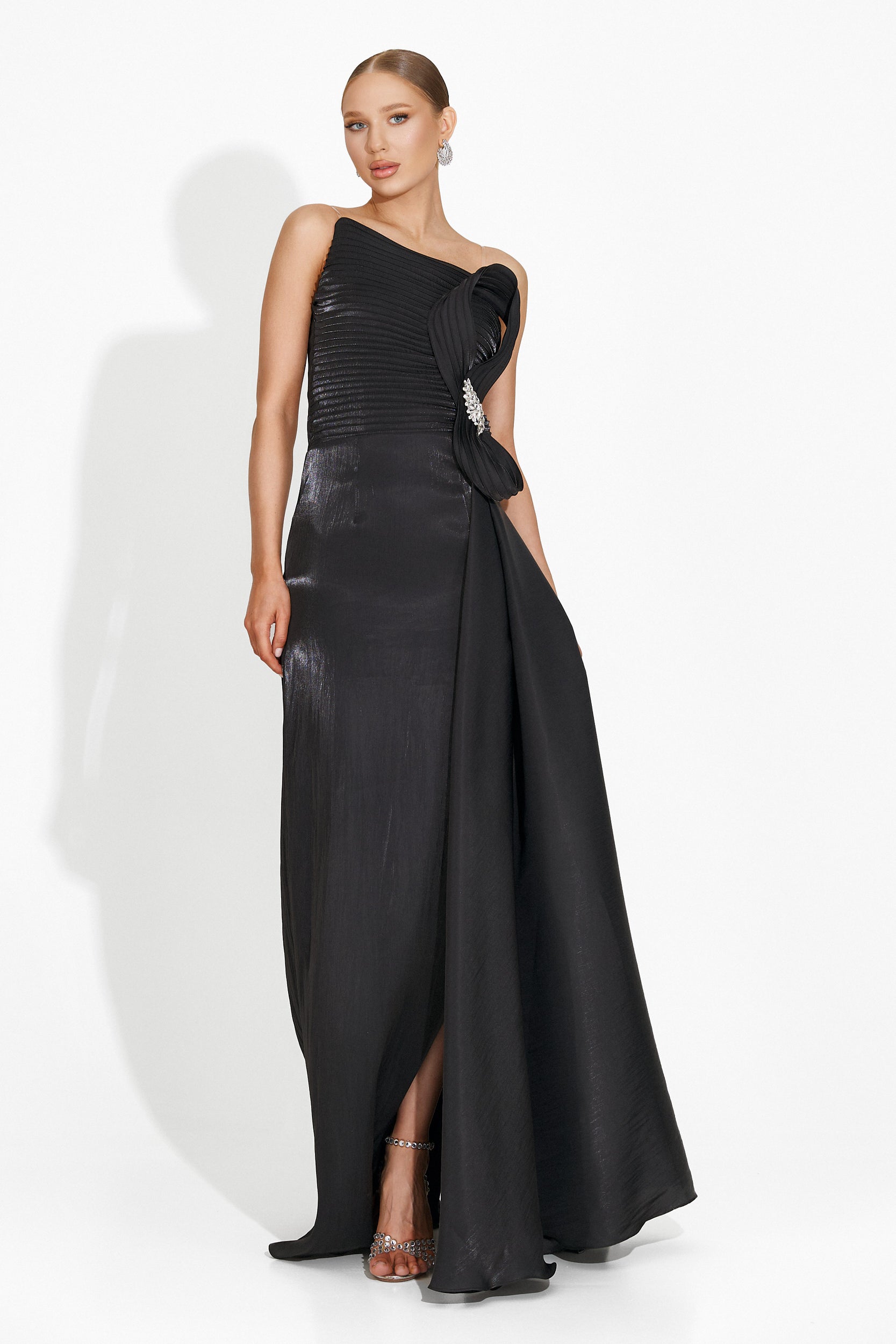 Verlie Bogas Hosszú Fekete Női Ruha