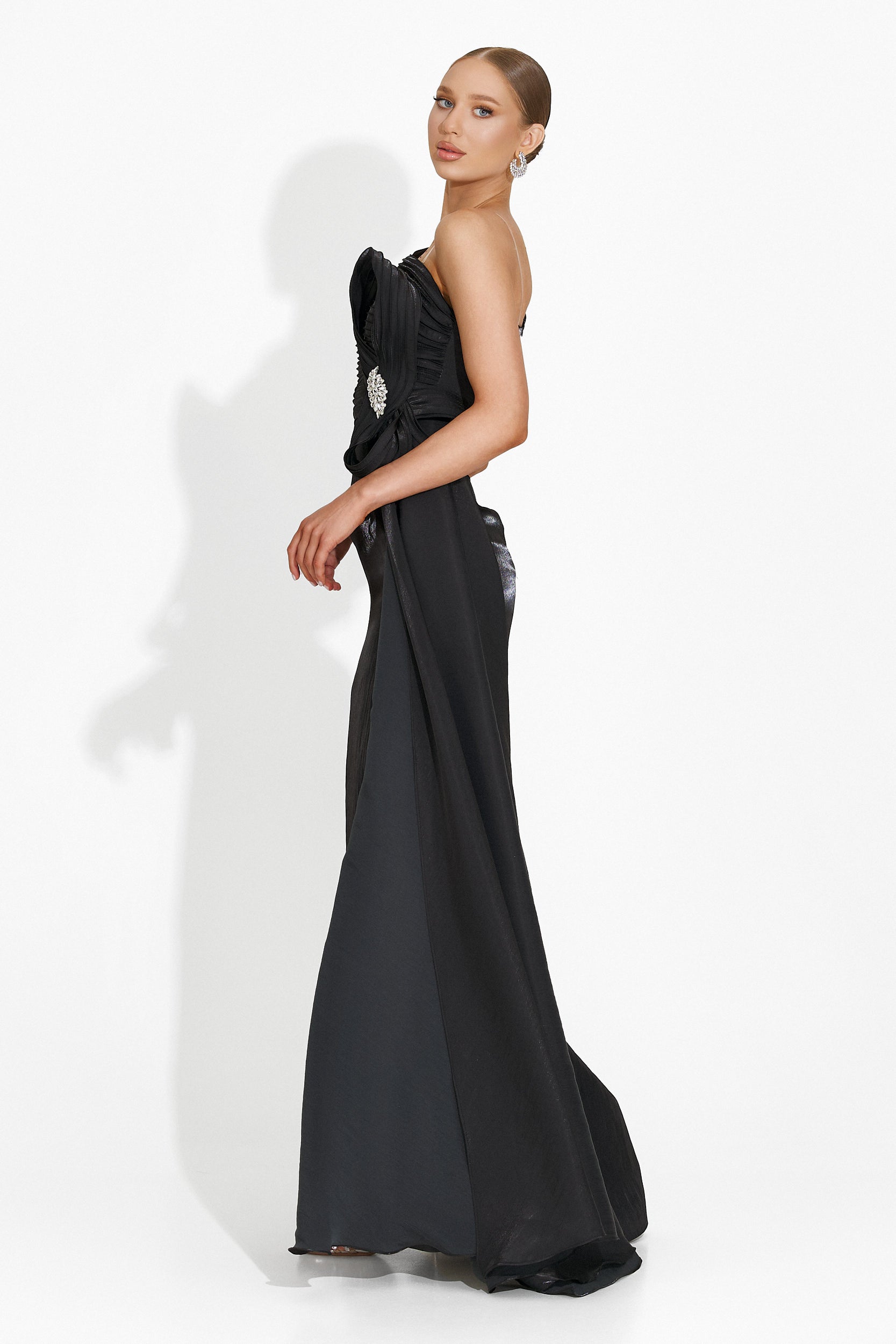 Verlie Bogas Hosszú Fekete Női Ruha