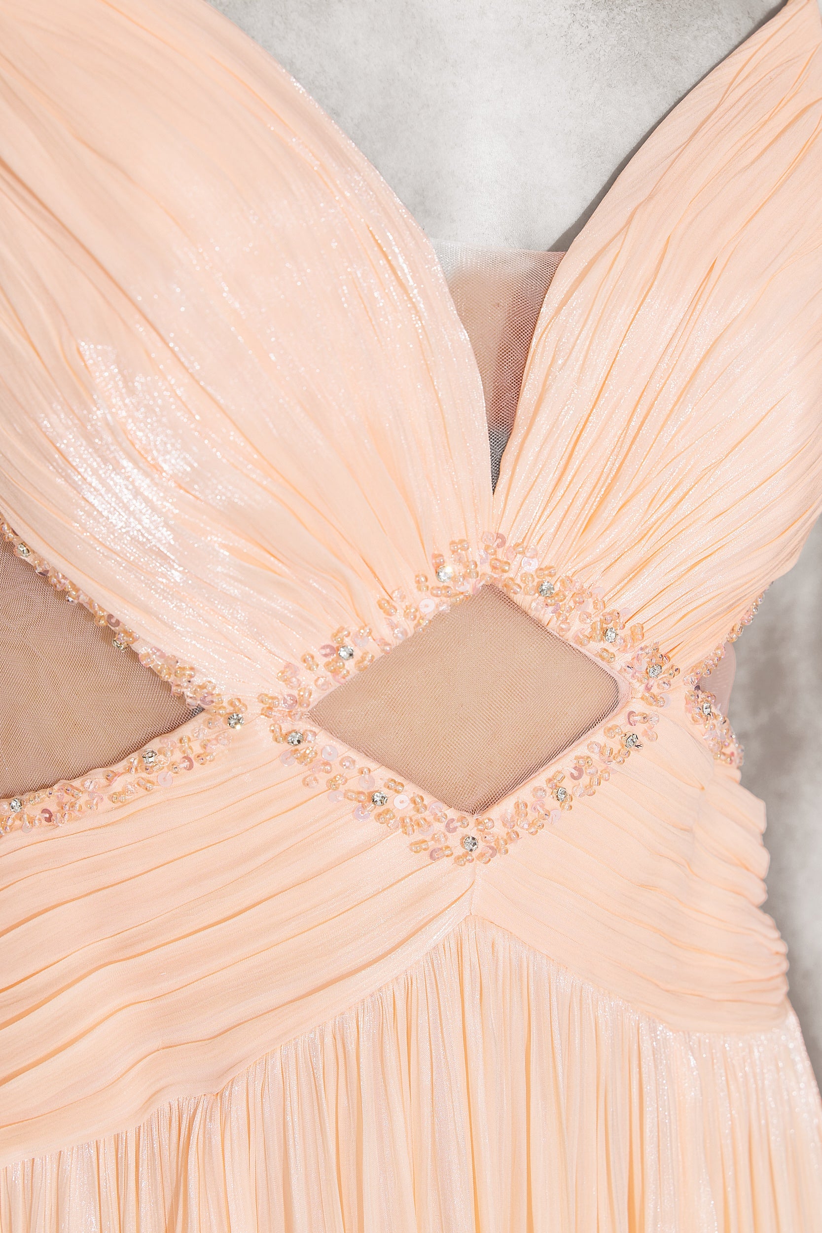 Latisha Bogas Hosszú Barack Színű Női Ruha