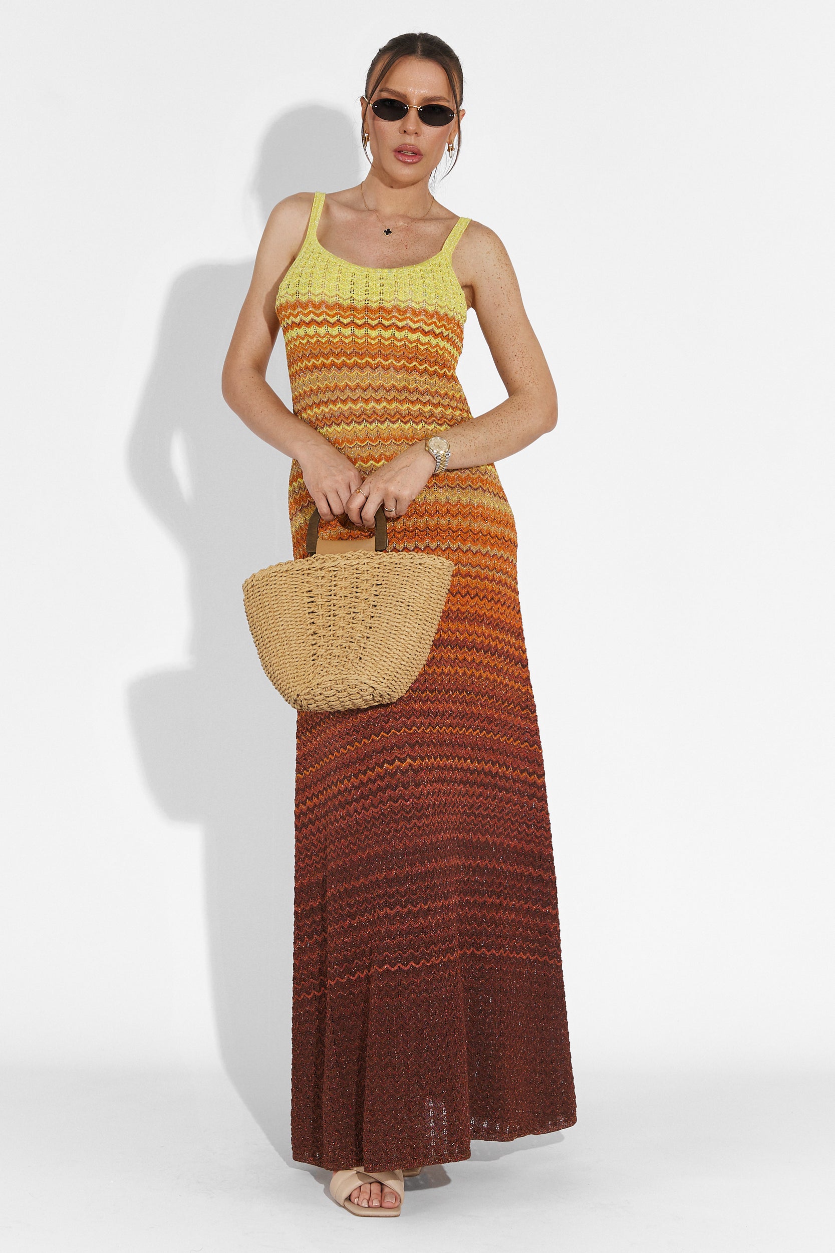 Quimphy Bogas Hosszú Narancssárga Női Ruha