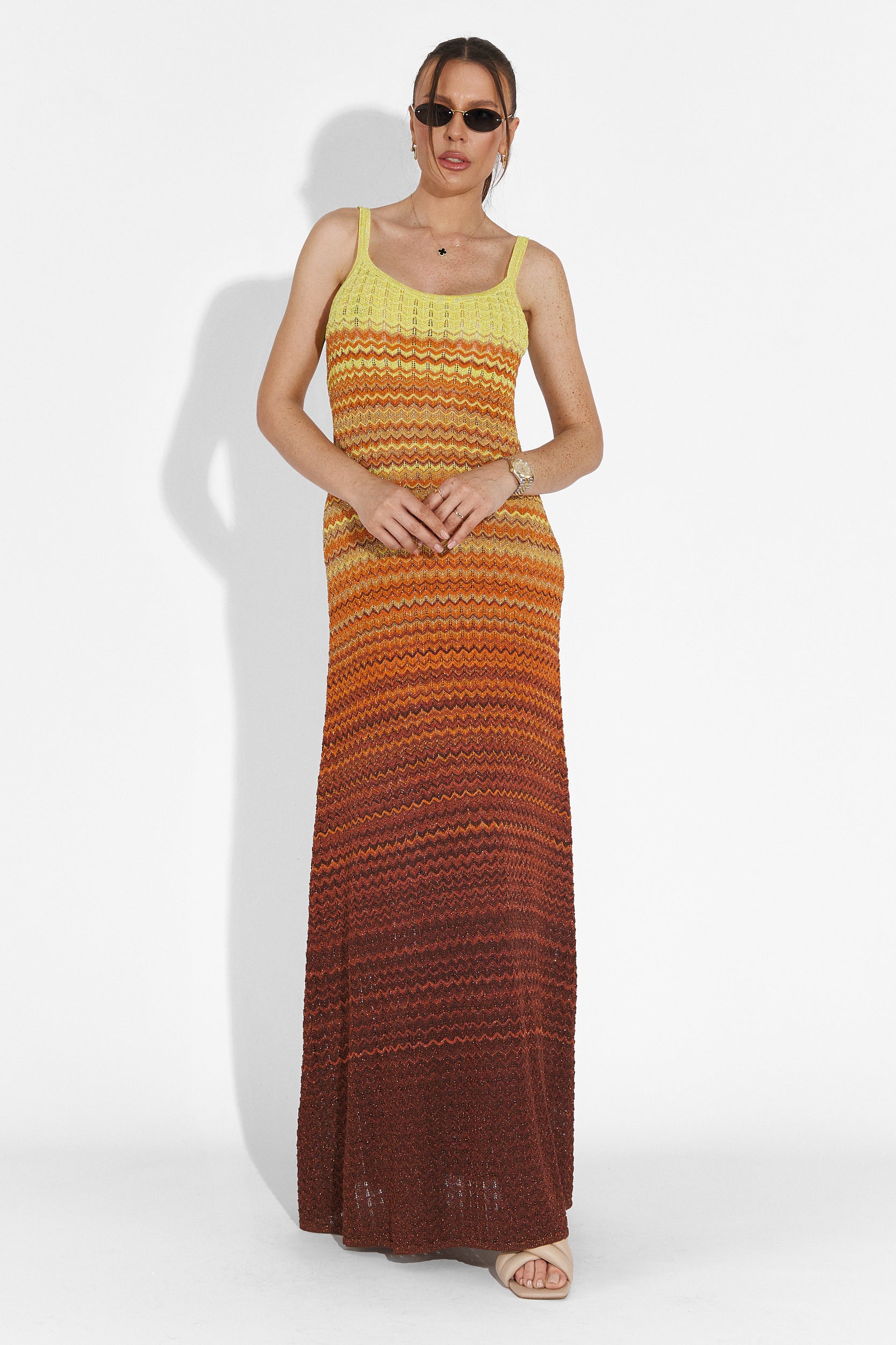 Quimphy Bogas Hosszú Narancssárga Női Ruha