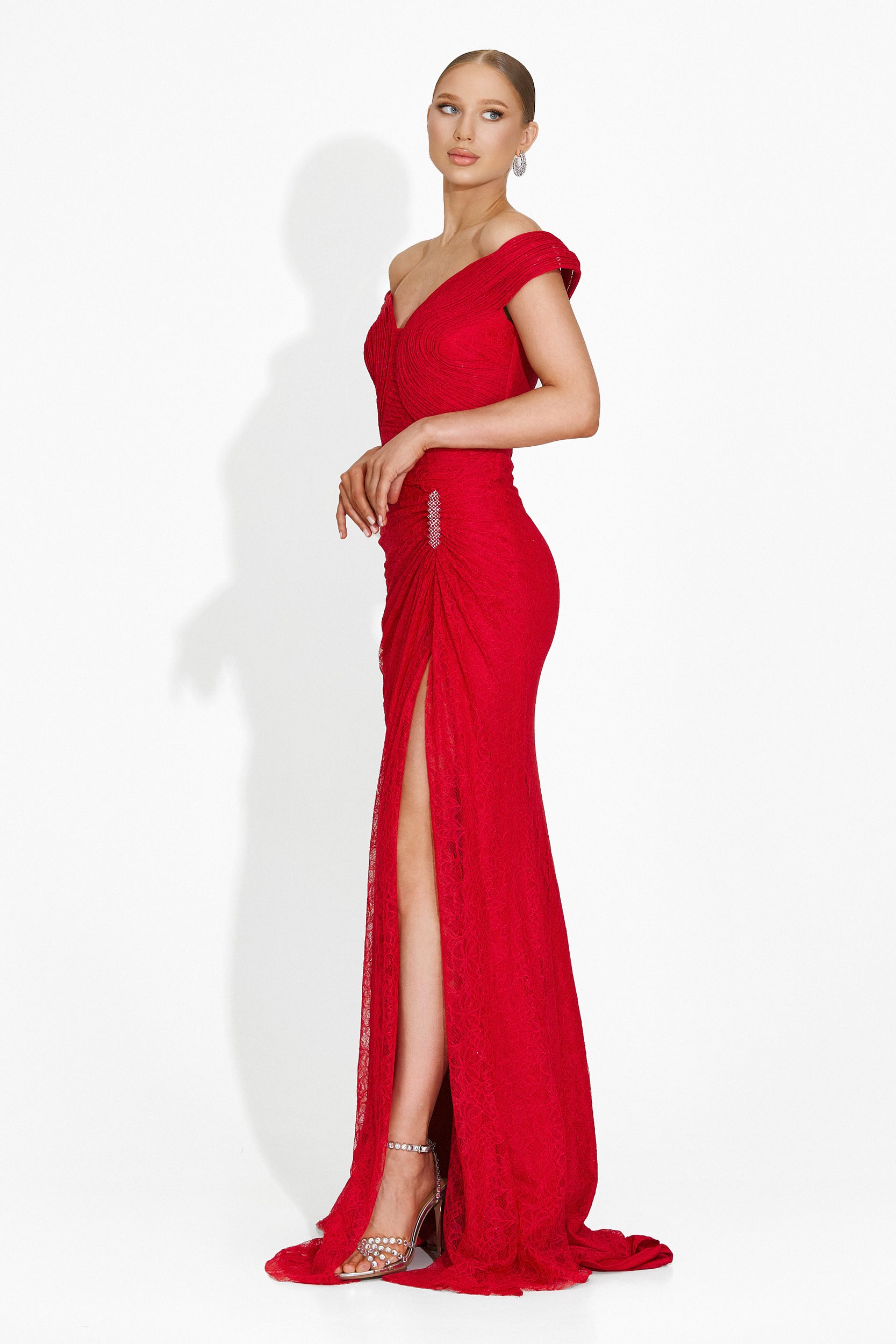 Marilyn Bogas Hosszú Piros Ruha Nőknek