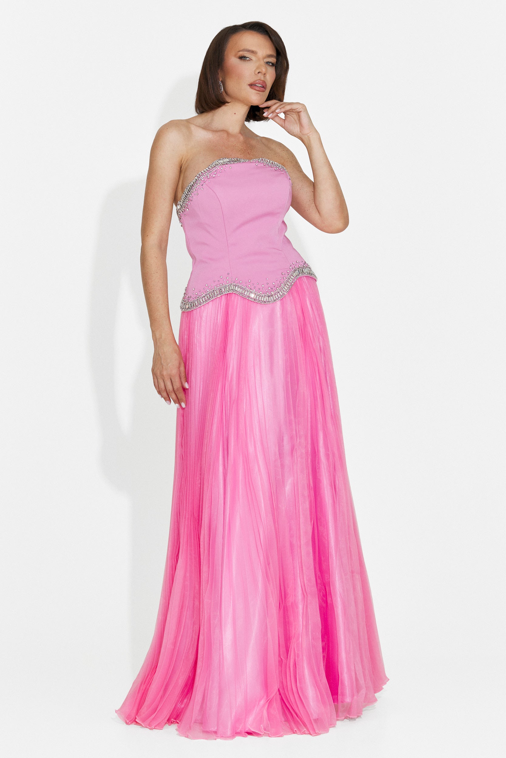Rochie dama lunga roz Dagmar Bogas
