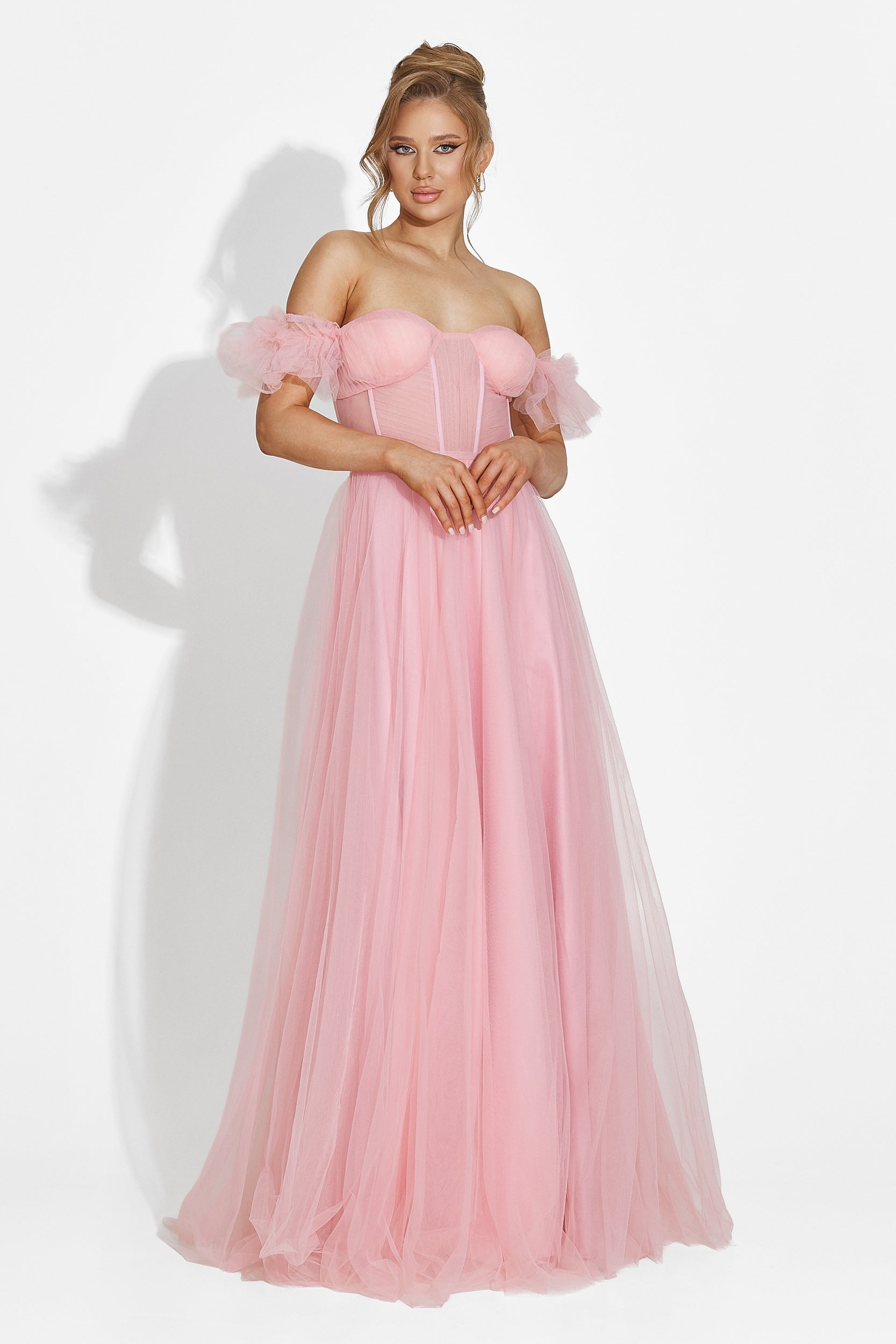 Janiece Bogas hosszú rózsaszín női ruha