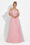 Janiece Bogas hosszú rózsaszín női ruha