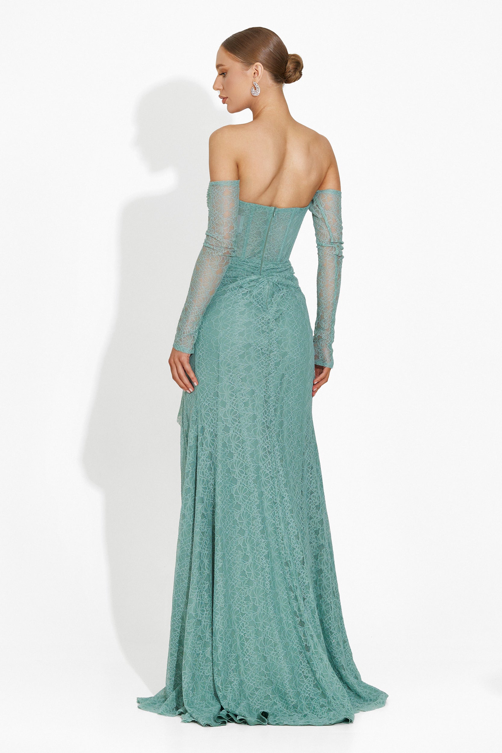 Avila Bogas Tűrökzöld Hosszú Ruha Nőknek