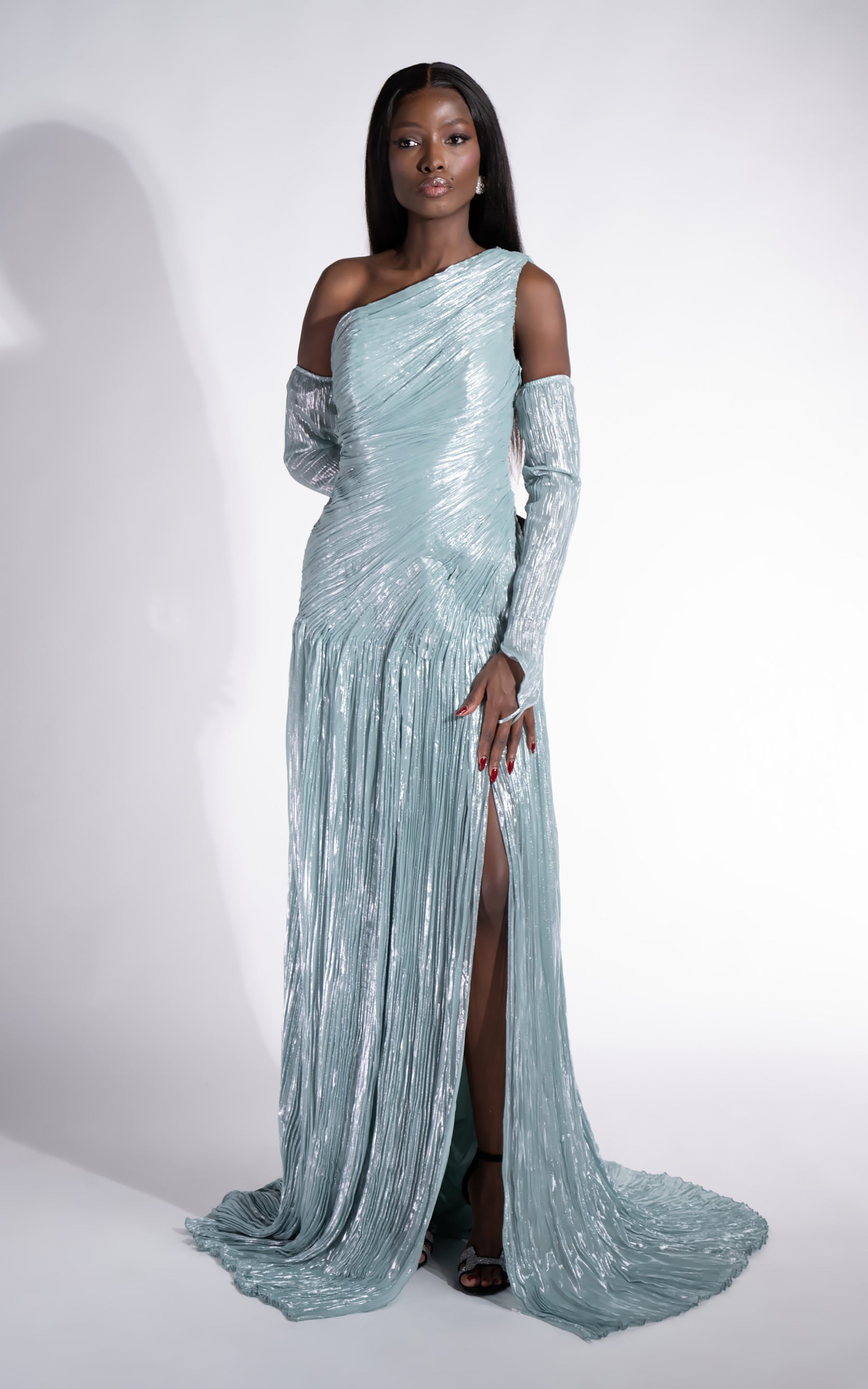 Penye Bogas türkiz hosszú ruha nőknek