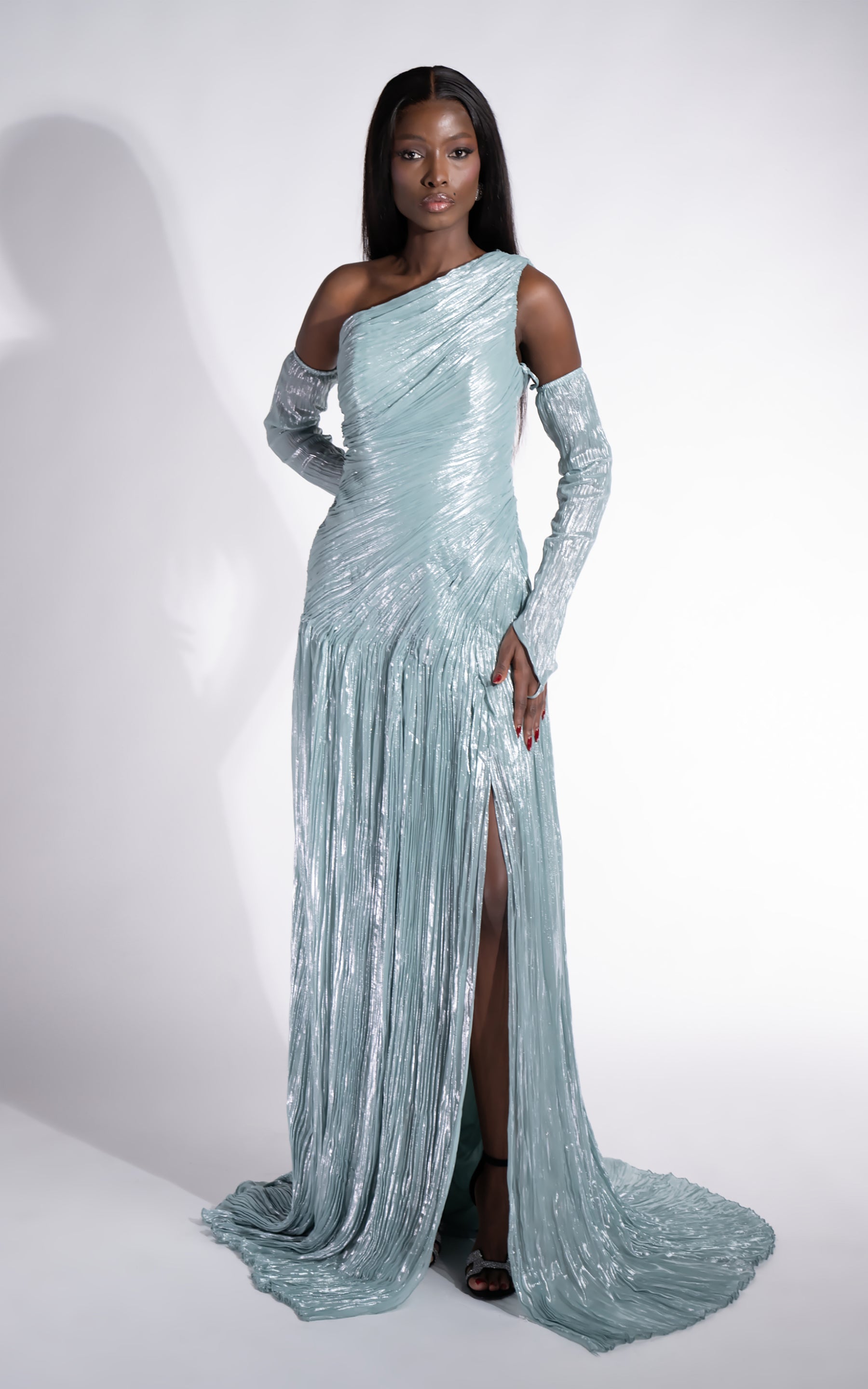 Penye Bogas türkiz hosszú ruha nőknek